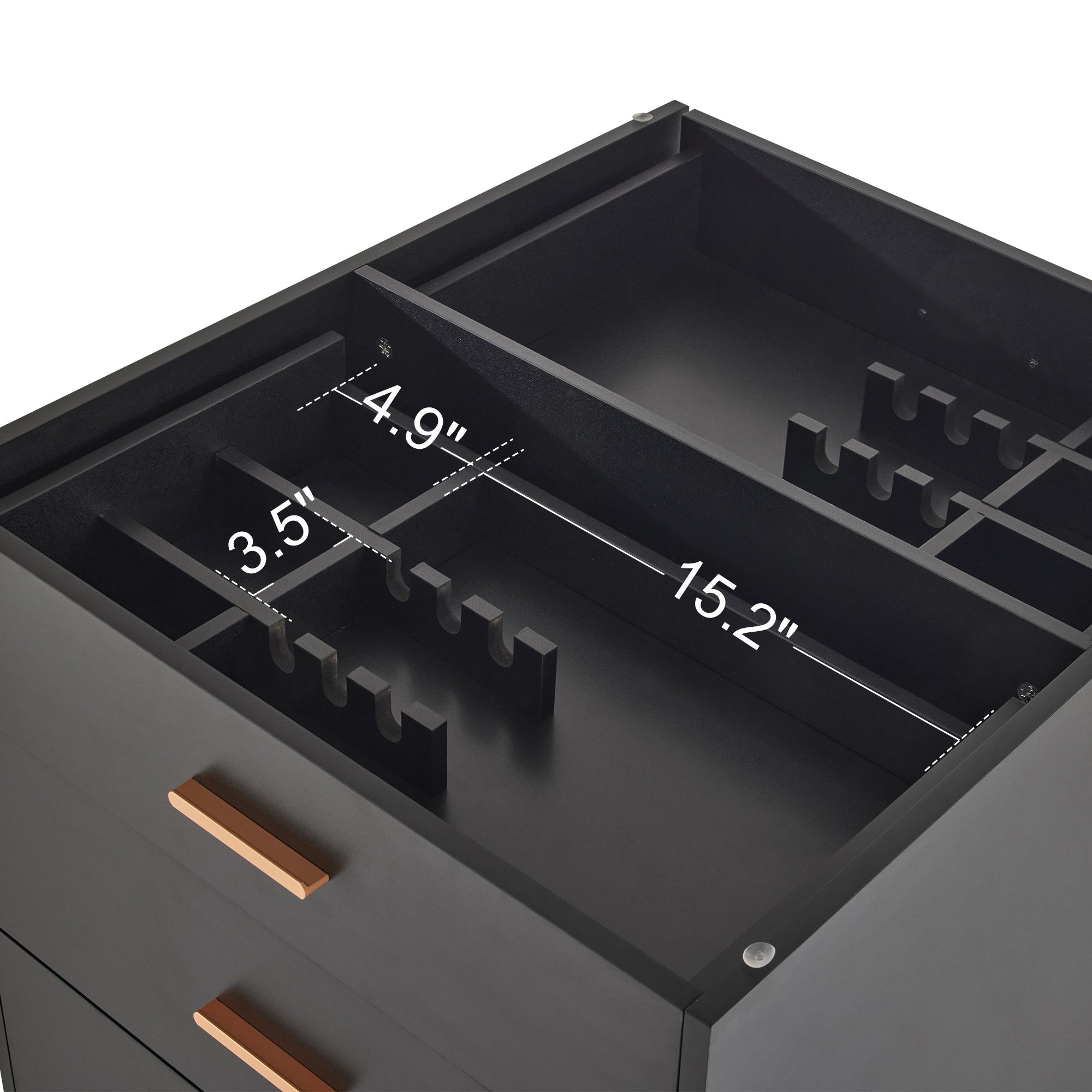 Glass Top Double-sided Styling Barber Station, Dual Directional Tool Organizer with Storage Drawers 2017