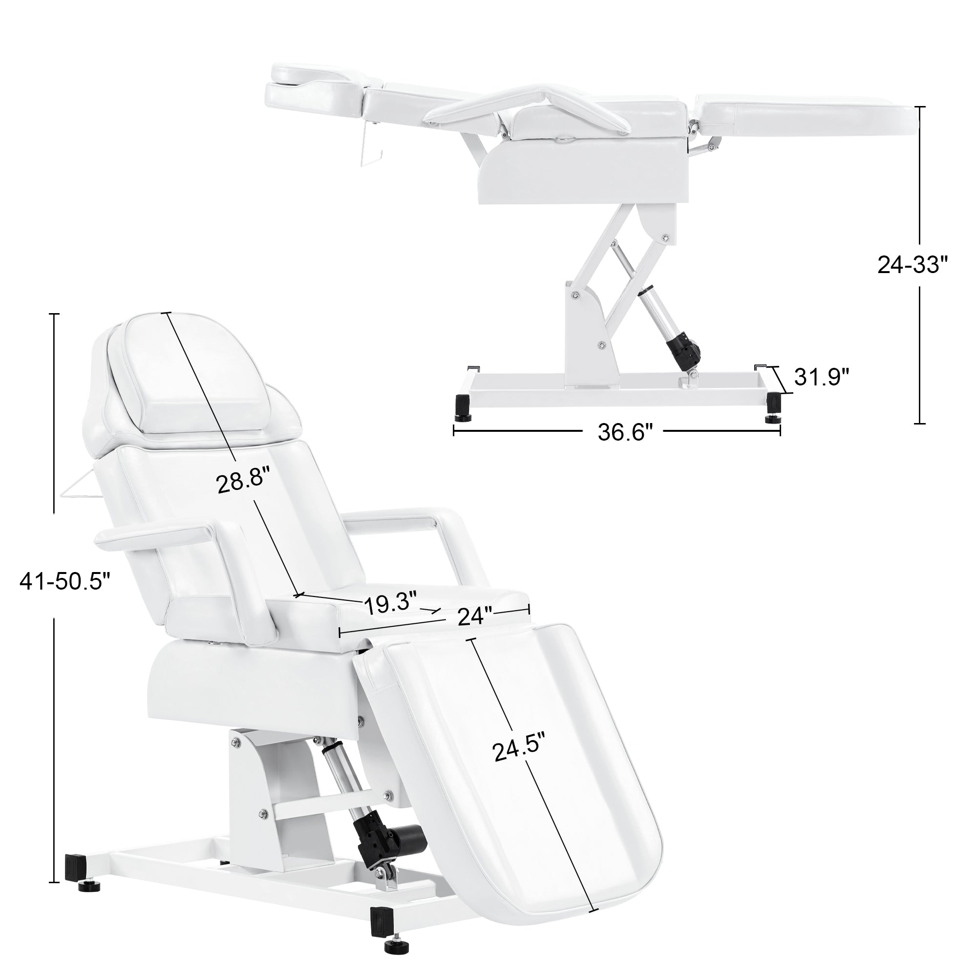 Electric Beauty Bed with 3 Motors, Tattoo Facial Bed for Esthetician , Massage Table for Client LW51