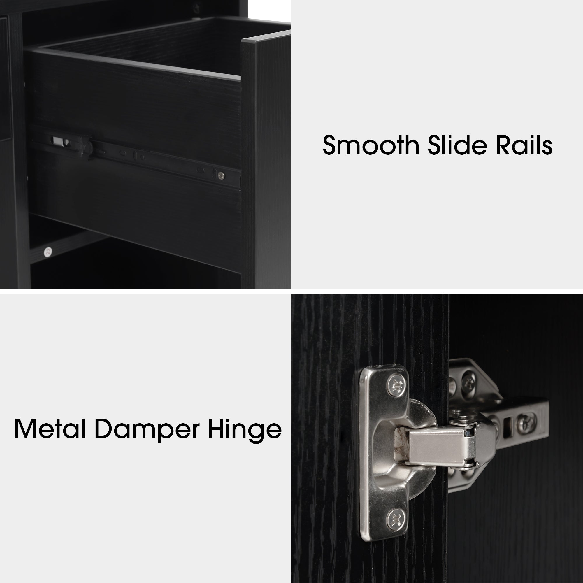 Wall Mount Styling Station for Storage, Black Barber Salon Equipment with Hair Dryer Holder 3207