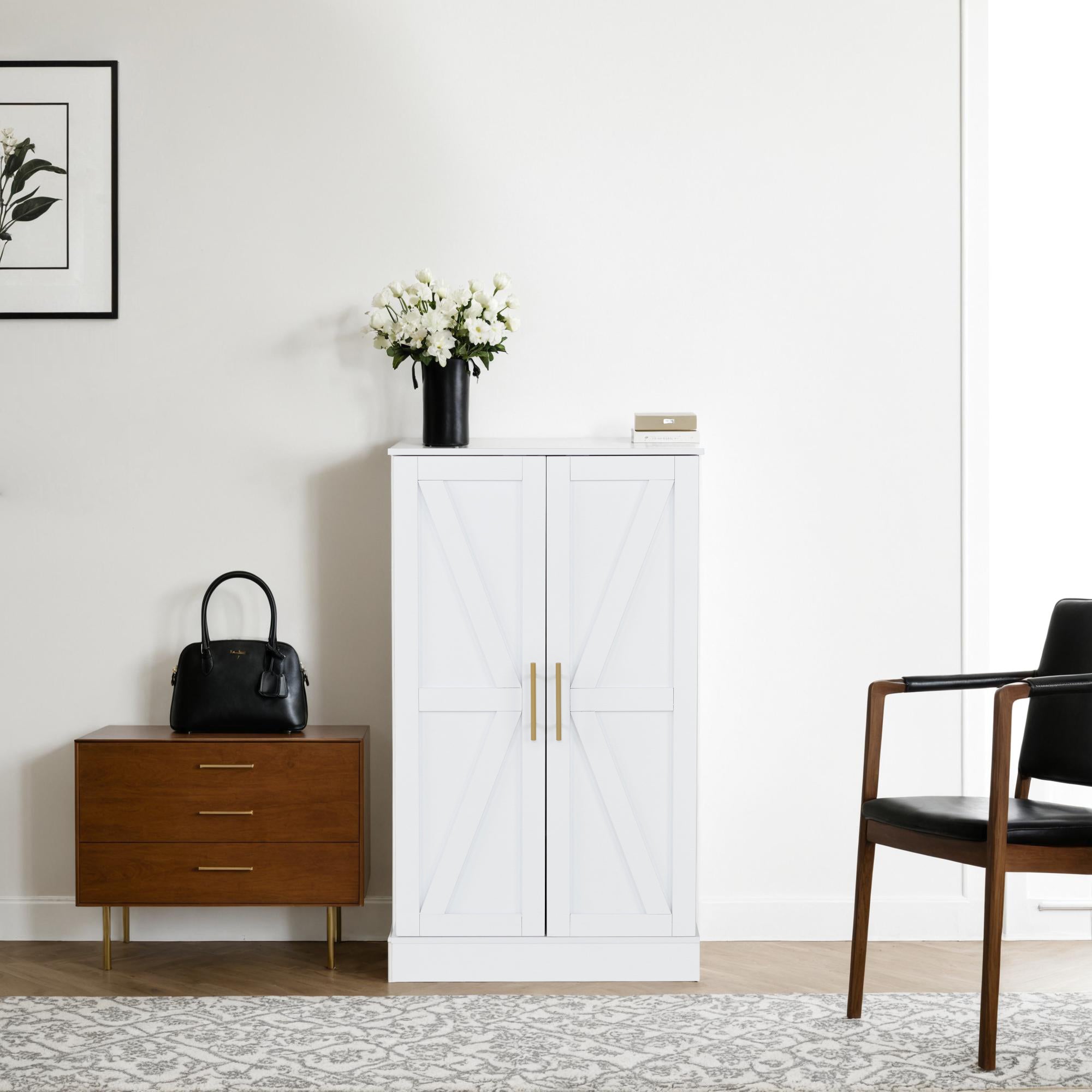 Multi-Functional Storage Cabinet with Adjustable Shelves, Beauty Salon Organizer 2024