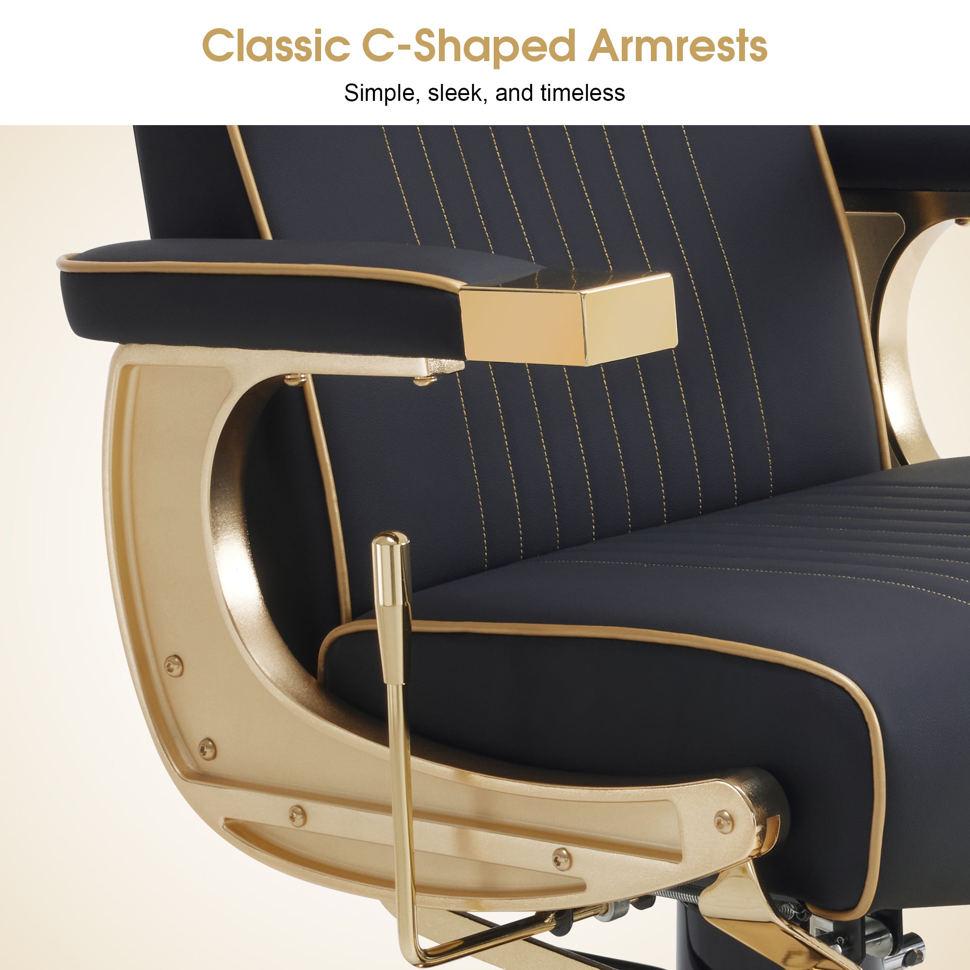 Barber Chair 8334 & Anti-Fatigue Mat 0085 Set - Hydraulic Reclining Barber Chair with Ergonomic Comfort Mat, Ideal for Barbers & Stylist