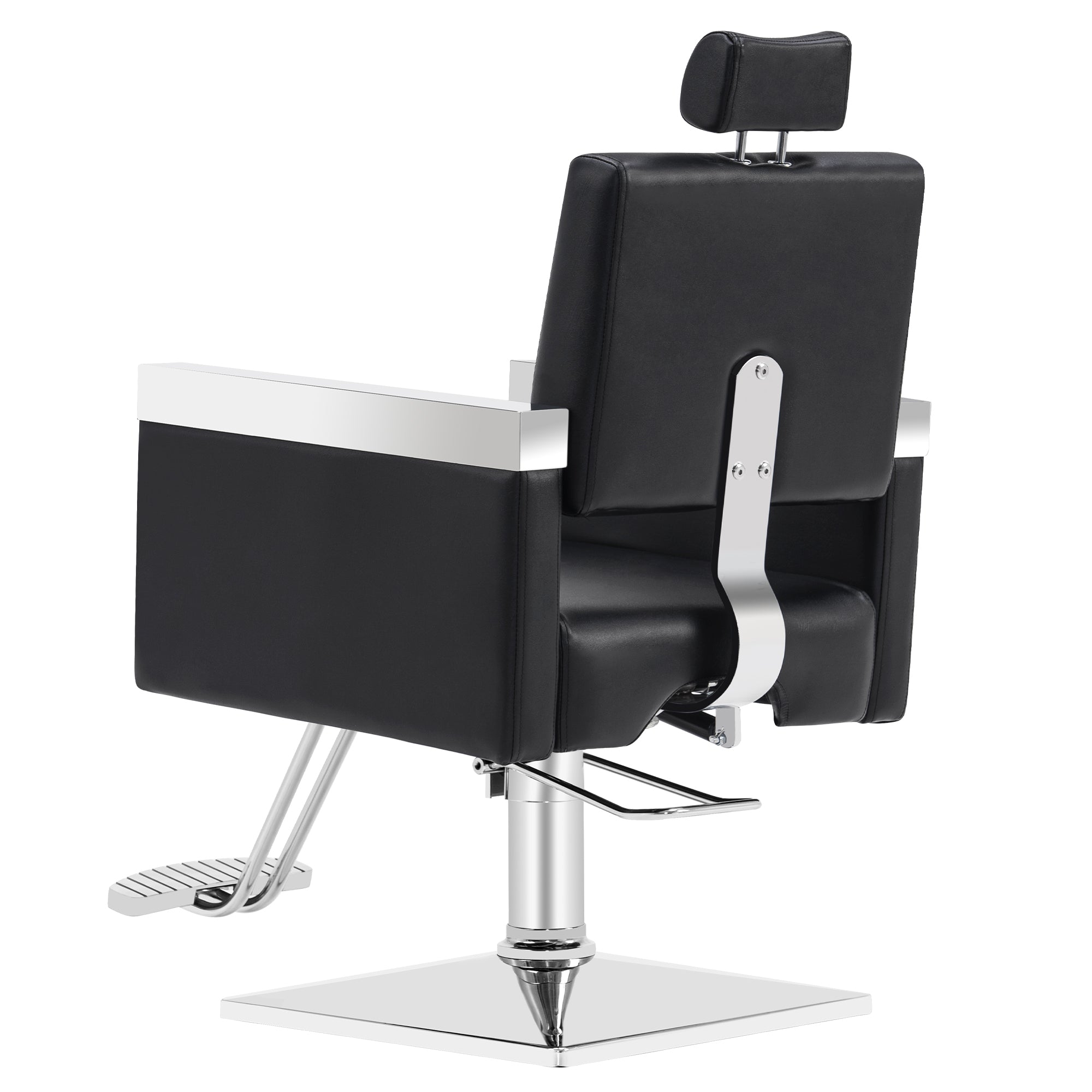 BarberPub Reclining Barber Chair, Hydraulic Salon Styling Chairs with Headrest 3018