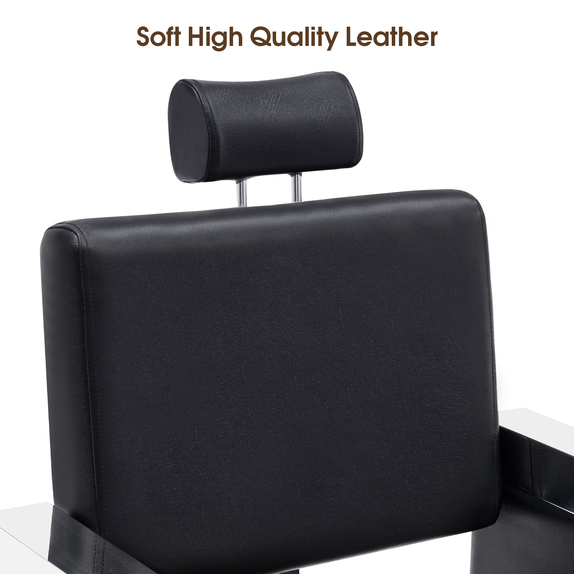 BarberPub Reclining Barber Chair, Hydraulic Salon Styling Chairs with Headrest 3018