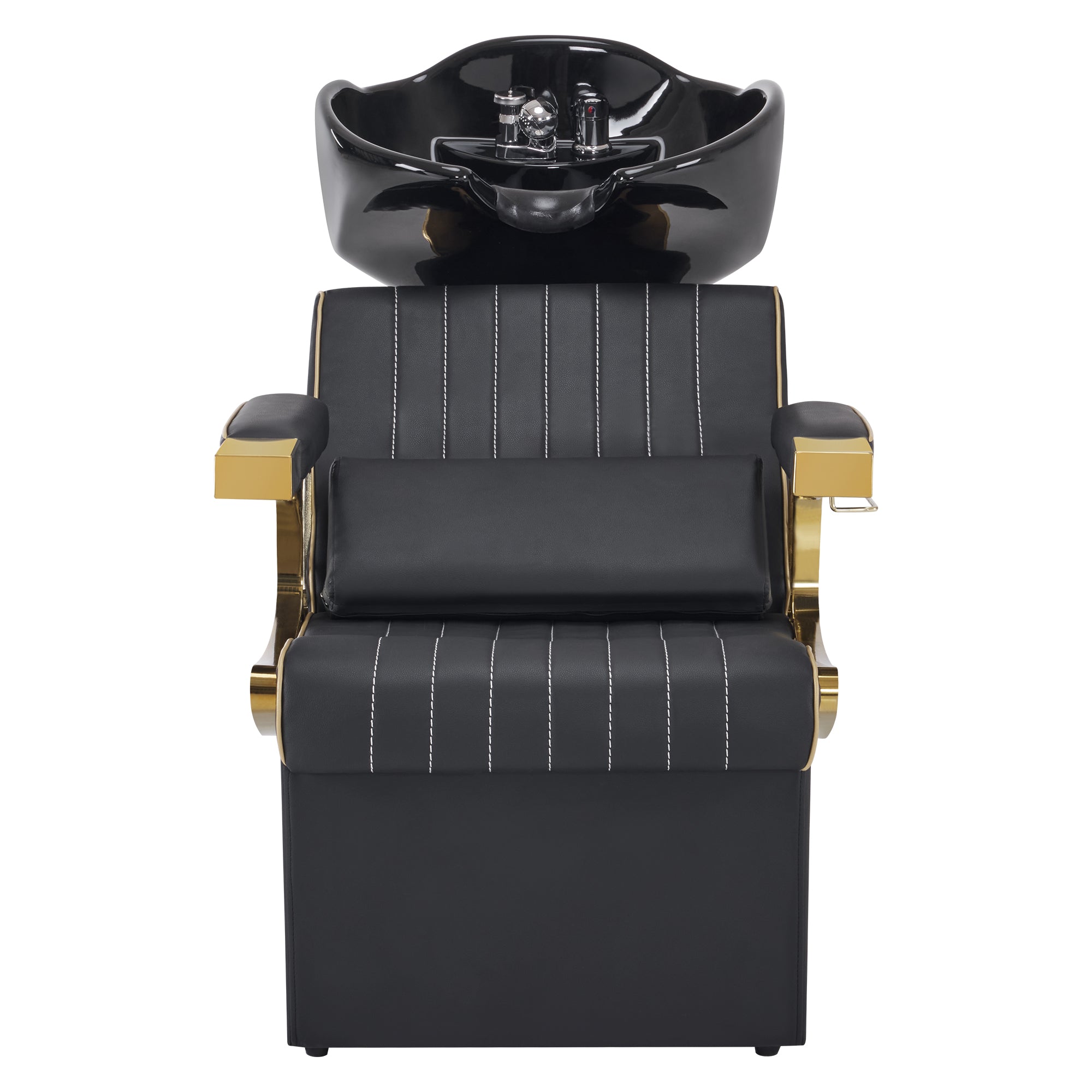 BarberPub Backwash Shampoo Station Chair, Ceramic Salon Shampoo Bowl 8615