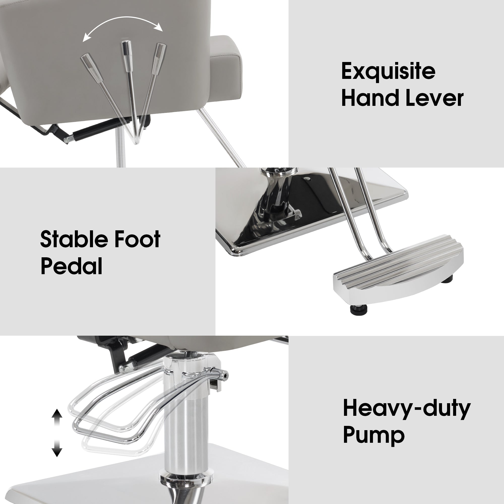 BarberPub Barber Salon Chair for Hair Stylist, Hydraulic Reclining Styling Chair 9410