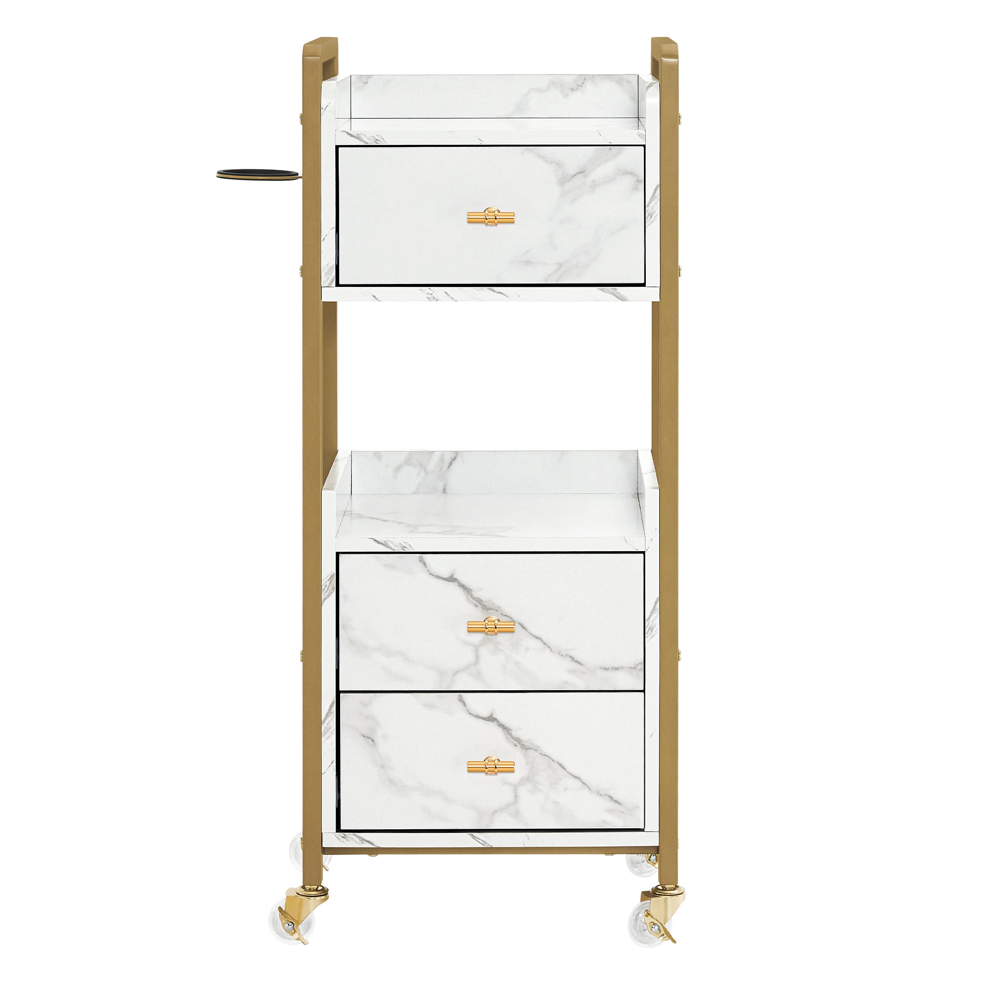 Barber Trolley with Lockable Wheels, Hair Salon Rolling Cart, Tattoo Storage Makeup Equipment 2478