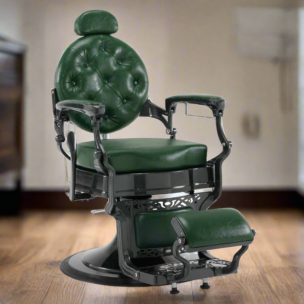 BarberPub Vintage Barber Chair for Hair Stylist, Reclining Styling Salon Chair 9457