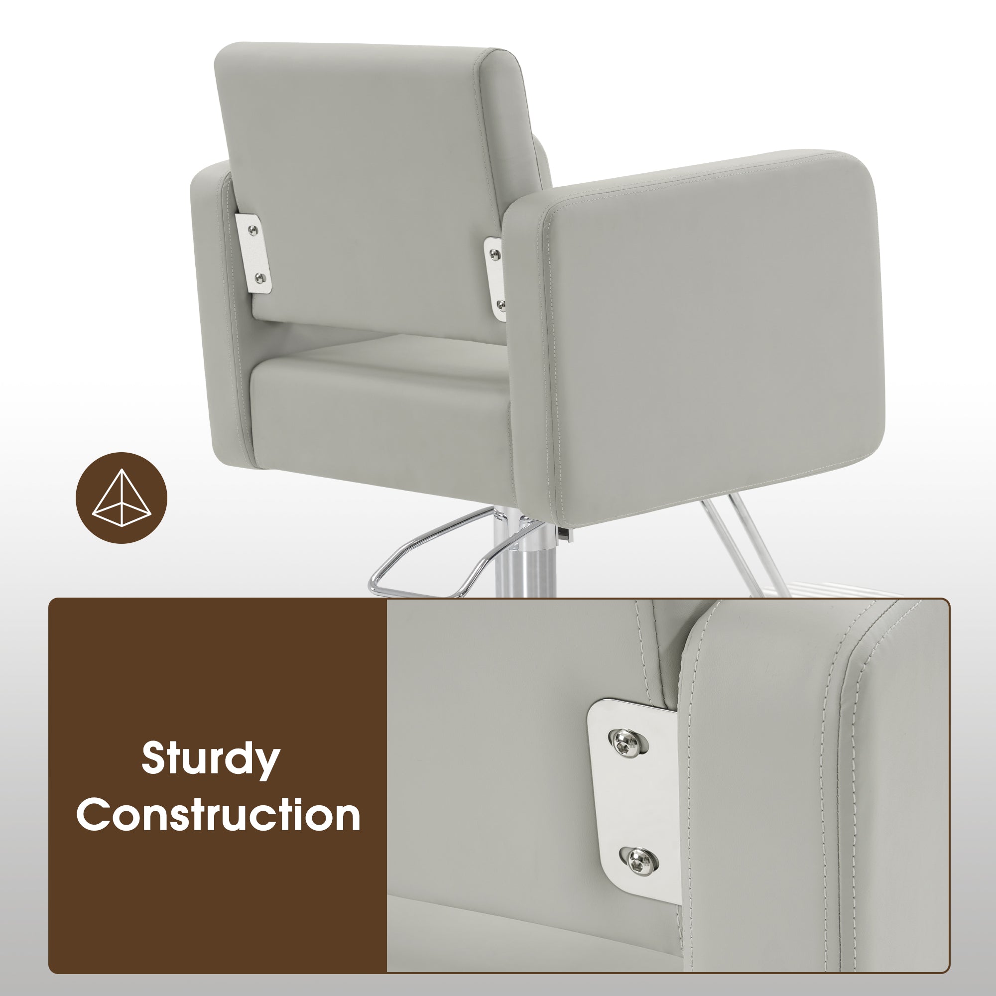 BarberPub Styling Salon Chair for Hair Stylist, Black Hydraulic Barber Chair 3805