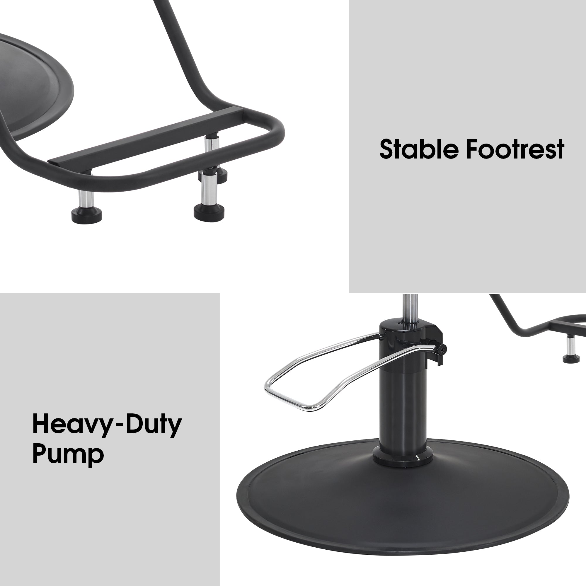 BarberPub Black Salon Chair, Barber Hydraulic Styling Chair for Hair Stylist 9412