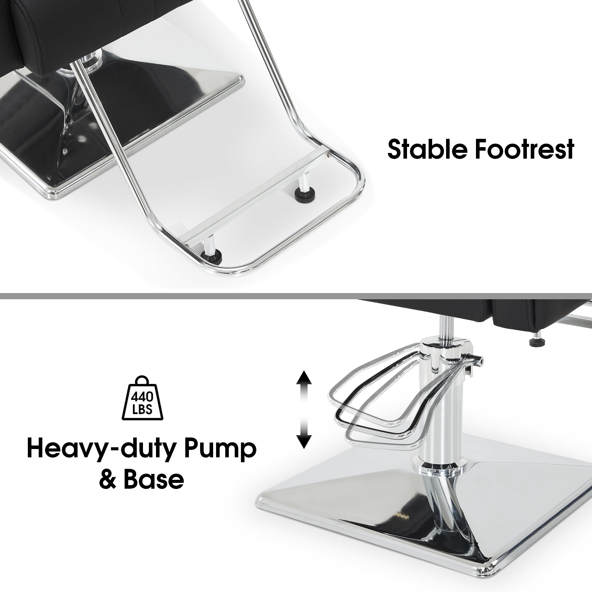 BarberPub Salon Chair, Hydraulic Styling Chair for Hair Stylist, Home Salon 9439