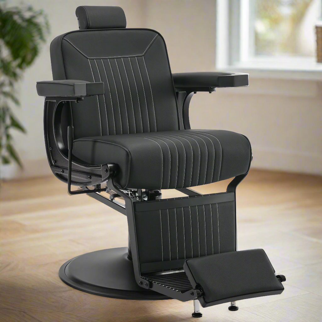 BarberPub Reclining Barber Chair, Hydraulic Styling Salon Chair for Hair Stylist 8334