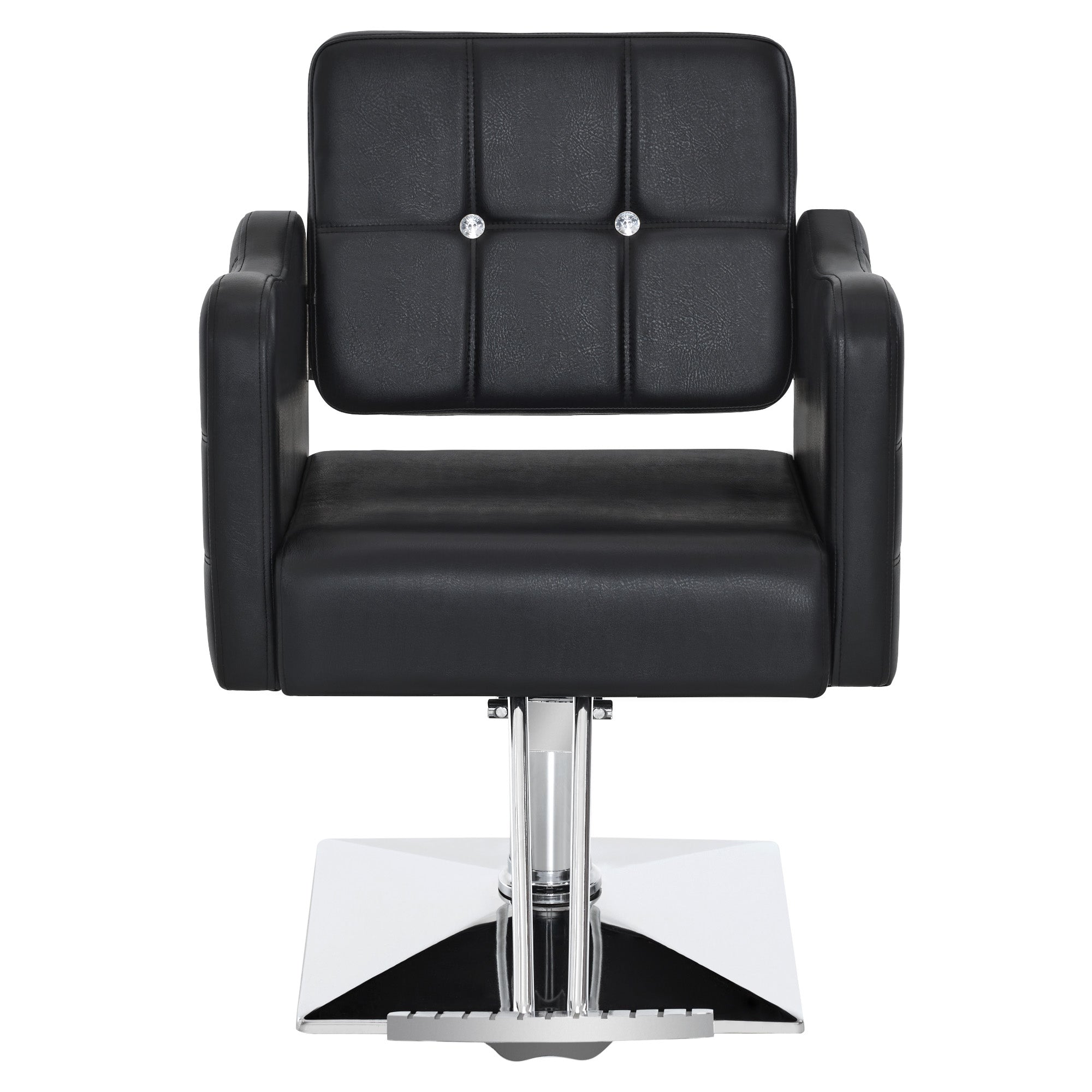 BarberPub Classic Salon Chair, Hydraulic and 360° Swivel, Black Styling Chair, 6154-8167BK