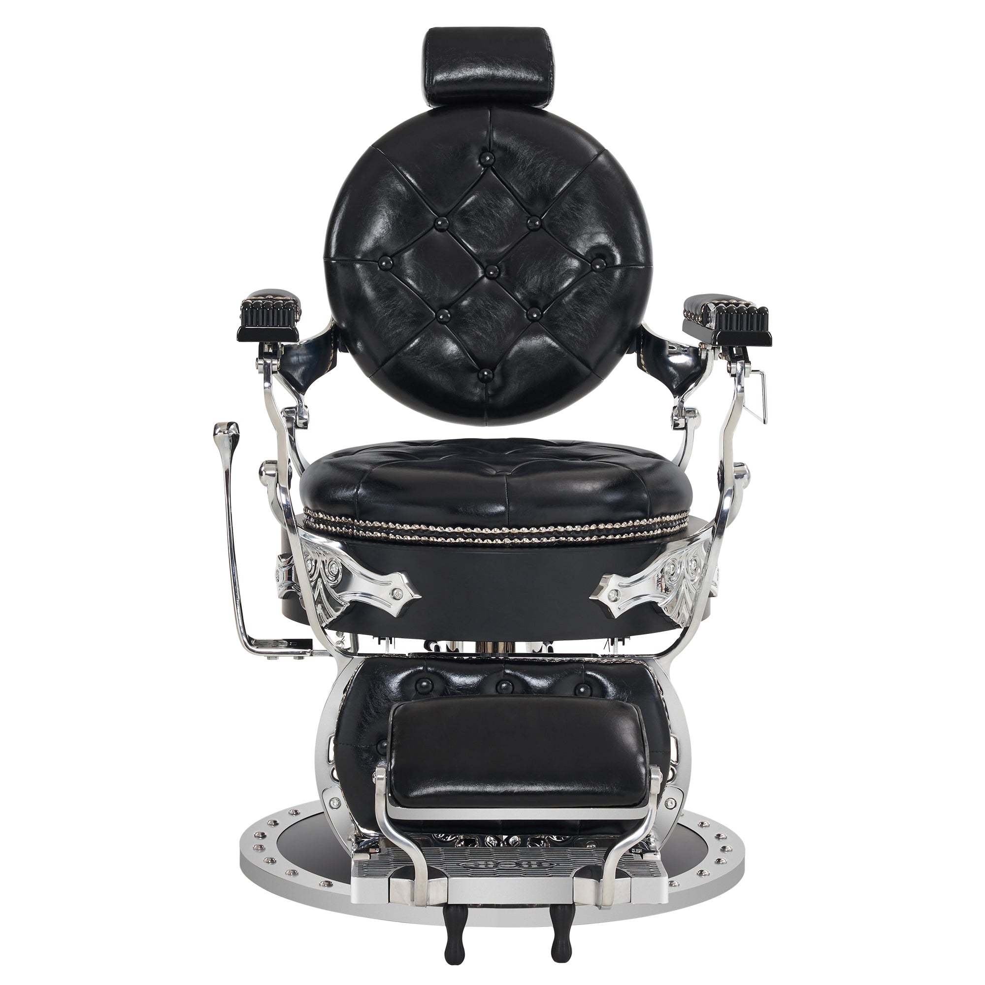 BarberPub Vintage Barber Chair, Reclining Retro Chair with Adjustable Headrest 8688