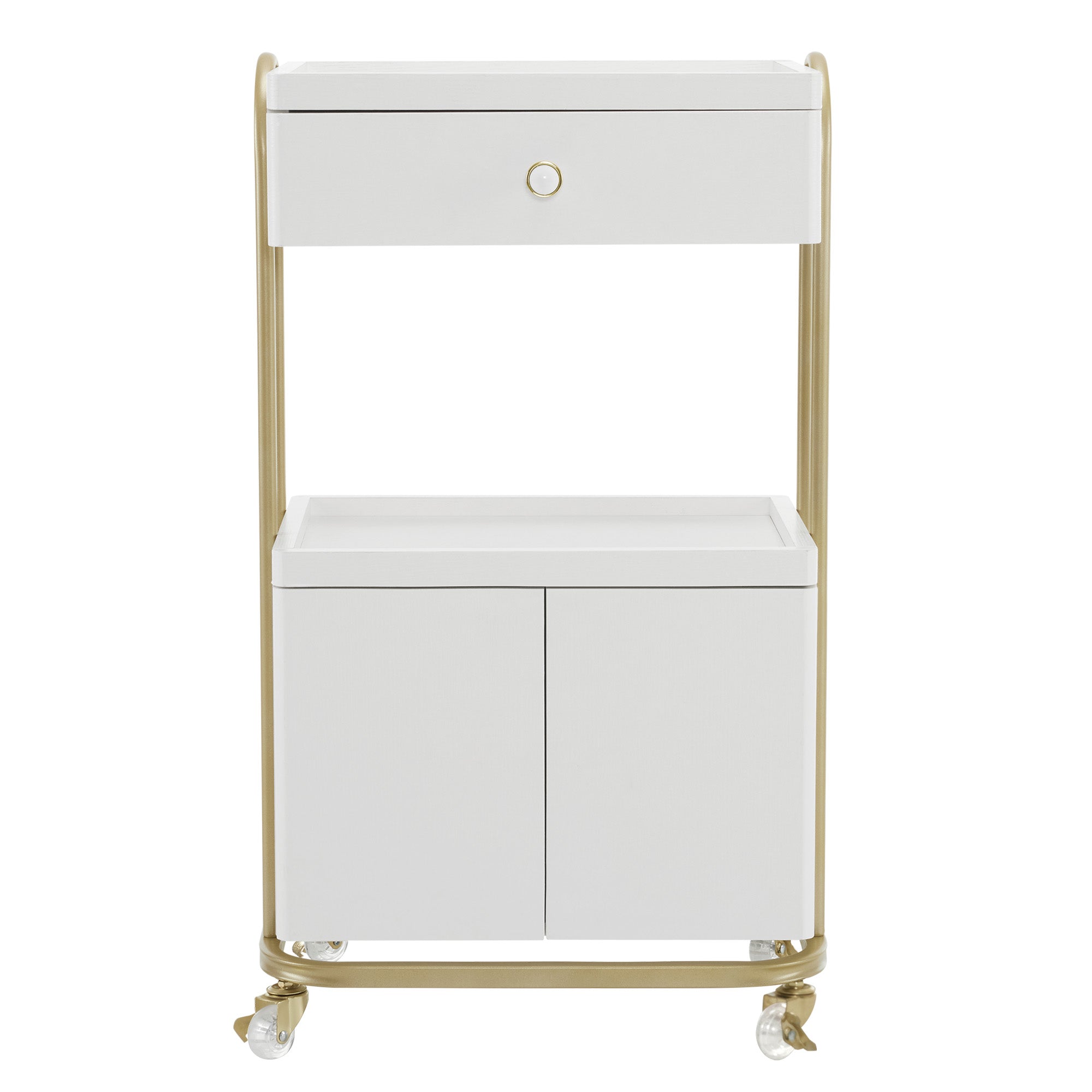 Salon SPA Rolling Trolley with Lockable Wheels, Barber Storage Cart for Storing Skin Cosmetics 2074