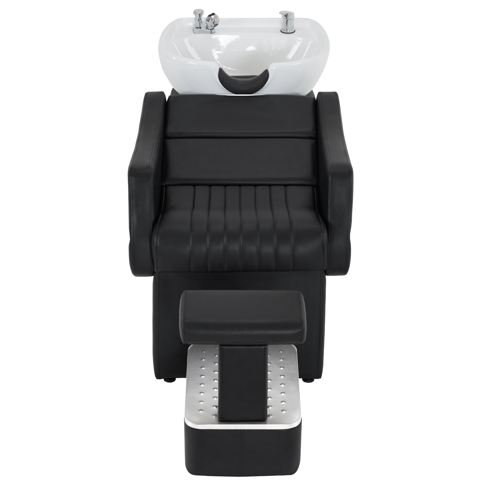 BarberPub Shampoo Backwash Station Chair, Ceramic Shampoo Bowl For Home Salon, Barbershop 9115