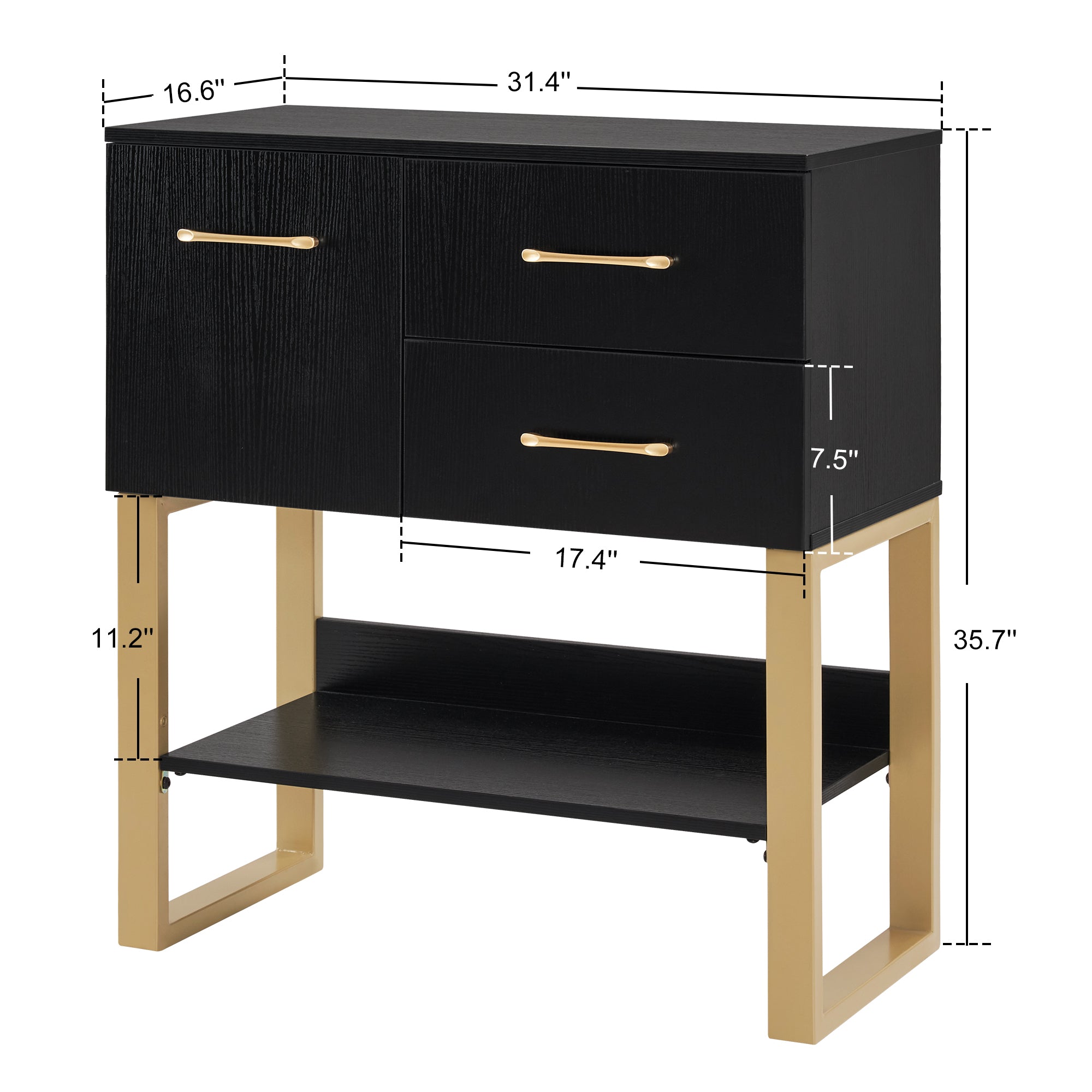 BarberPub Barber Station Wall Mount Storage Cabinet Bathroom Dresser with Shelf 3185