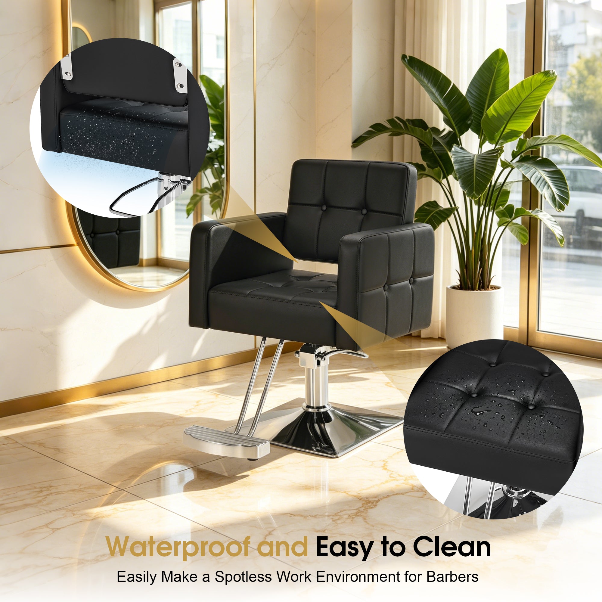 BarberPub Classic Hydraulic Styling Chair for Professionals, Barber Salon Chair 9468
