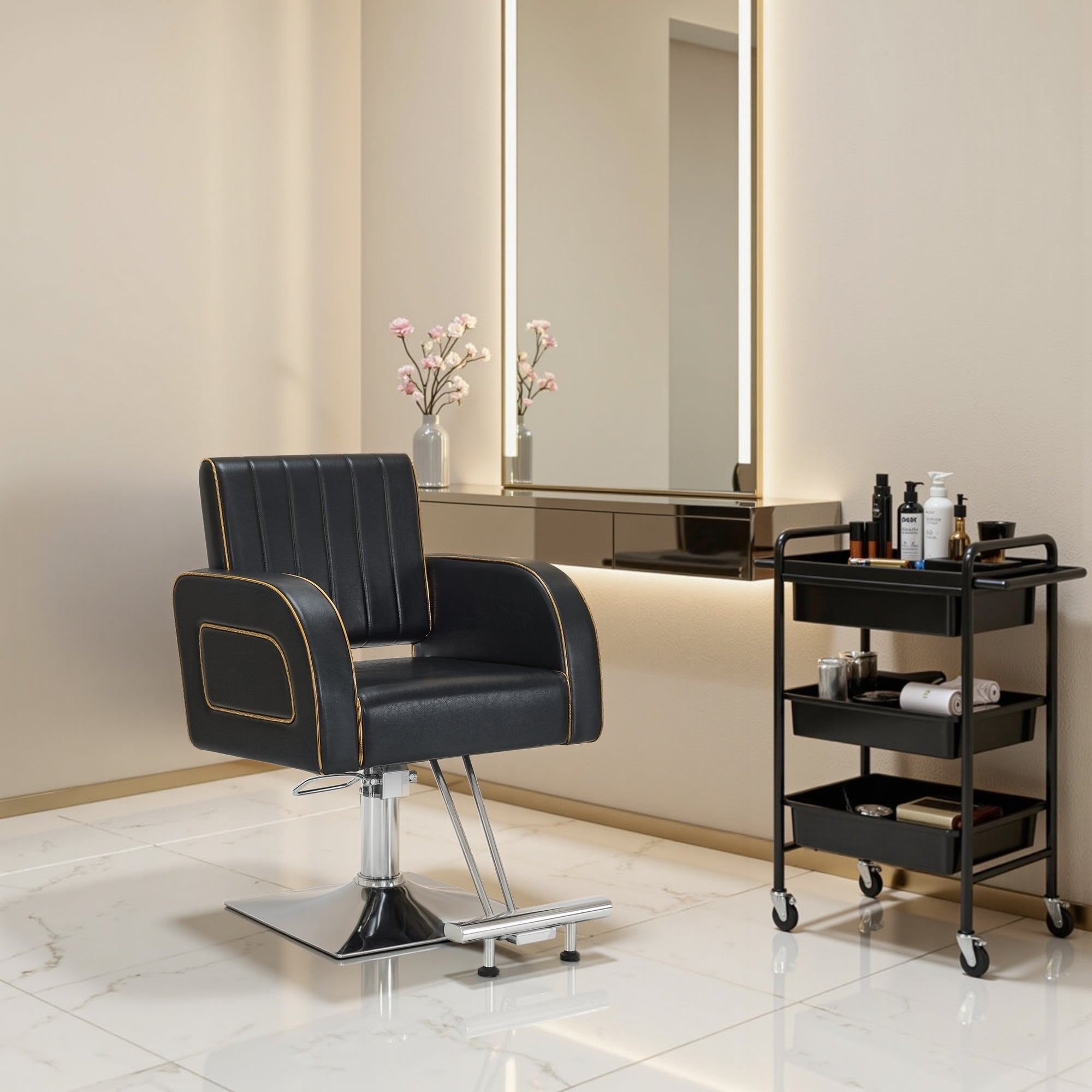 Salon Spa Barber Styling Chair, Classic Hydraulic Model for Pro Salons Use 8885