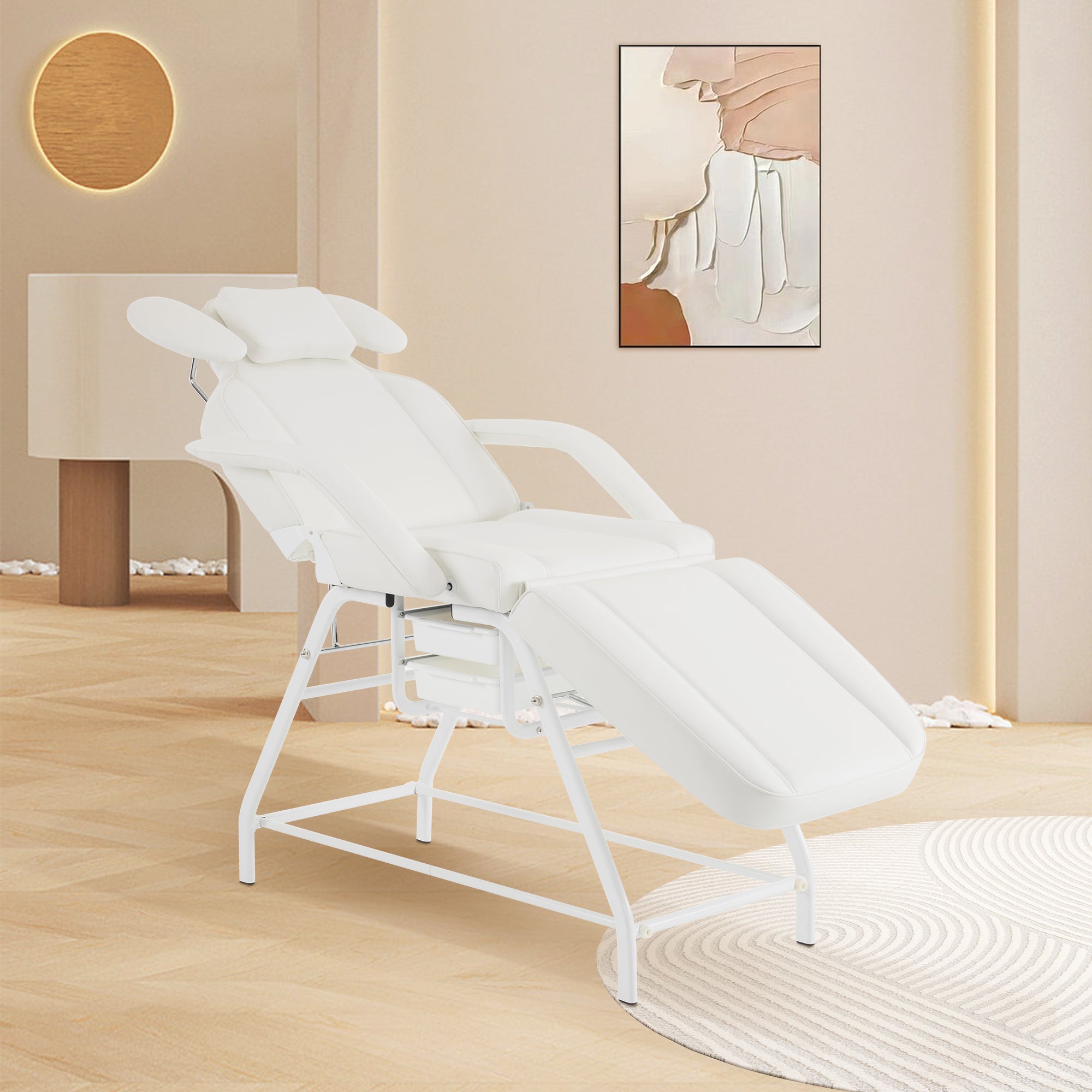 BarberPub Adjustable esthetician Facial Bed, Lash Recliner Chair 180 degree, 300 lbs capacity 2110