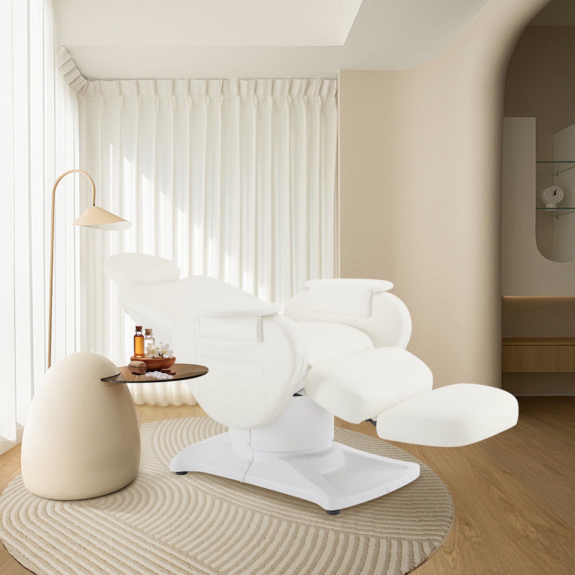 BarberPub Aesthetic Electrical Facial Beauty Bed with 3 Motors, Massage Bed with 440 lbs Capacity 2113