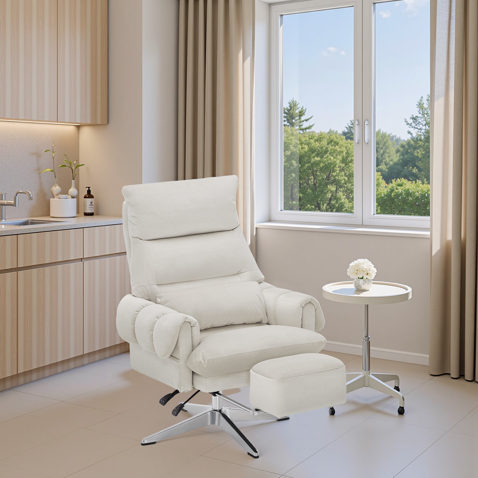 BarberPub Beauty Salon Chair, Adjustable Height, Reclining Esthetician Chair for Facial, Eyelash Extension, Tattoo – Model 8105/8129