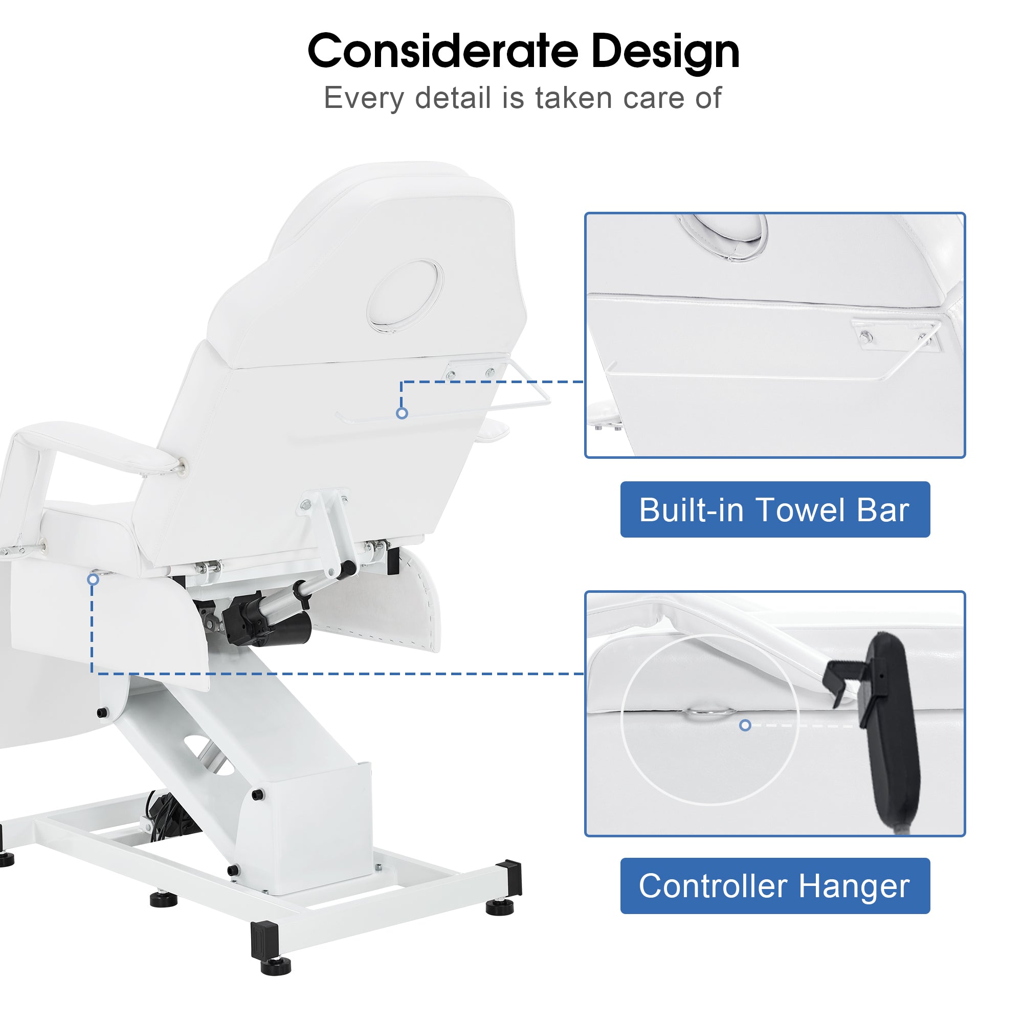Electric Beauty Bed with 3 Motors, Tattoo Facial Bed for Esthetician , Massage Table for Client N2751