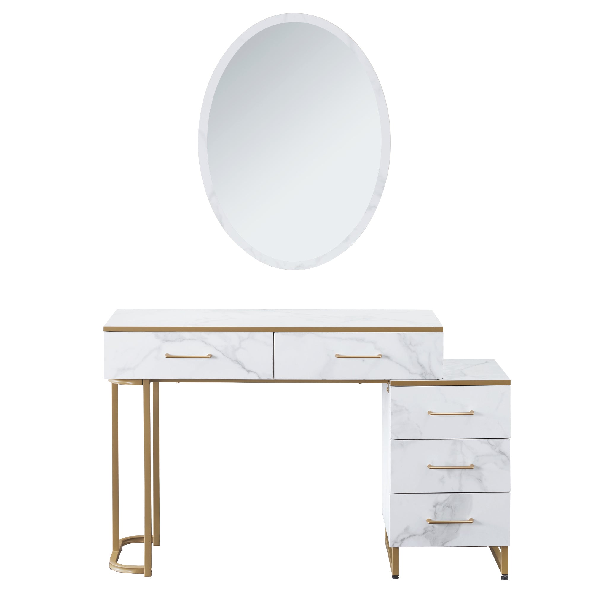 BarberPub Barber Station with Mirror, Beauty Salon Dresser Set, Storage Organizer 2442