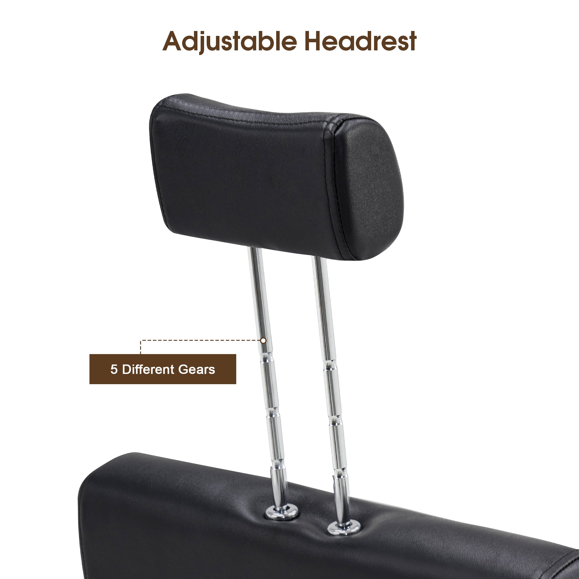 BarberPub Reclining Barber Chair, Hydraulic Salon Styling Chairs with Headrest 3018