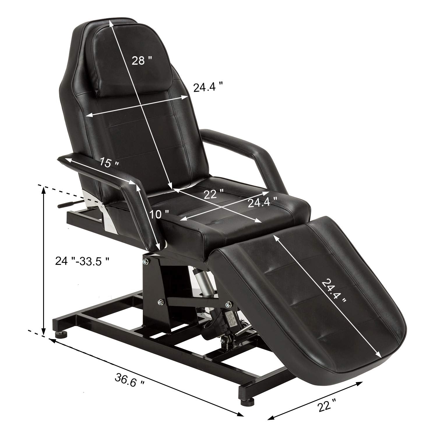 Barber Electric Massage Bed with One Motor for Height, Beauty Tattoo Chair, Salon Facial Adjustable Bed 0100