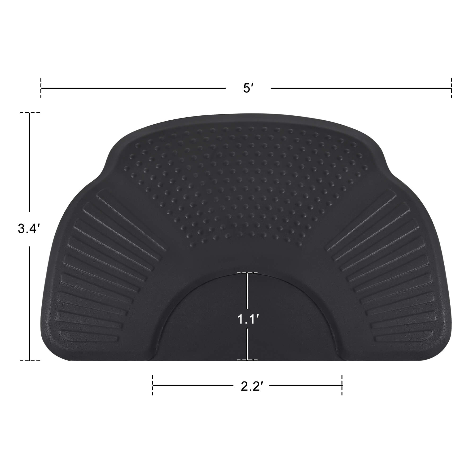 Barber Chair 3819 & Anti-Fatigue Mat 0085 Set - All Purpose Reclining Hydraulic Barber Chair with 1 Inch Thick Salon Mat, Ideal for Barbers & Stylists