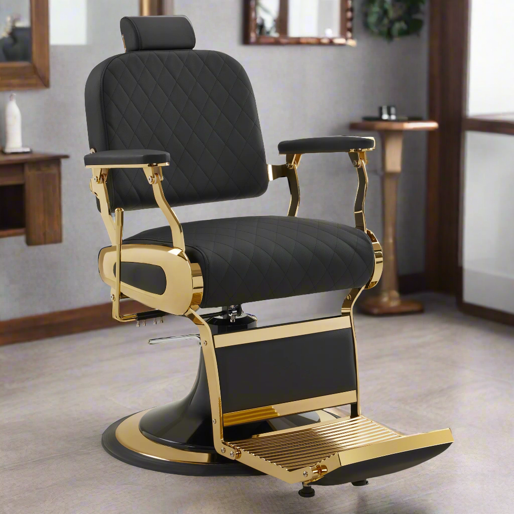 BarberPub All Purpose Barber Chair With Headrest, Reclining Swivel Salon Chair 9453