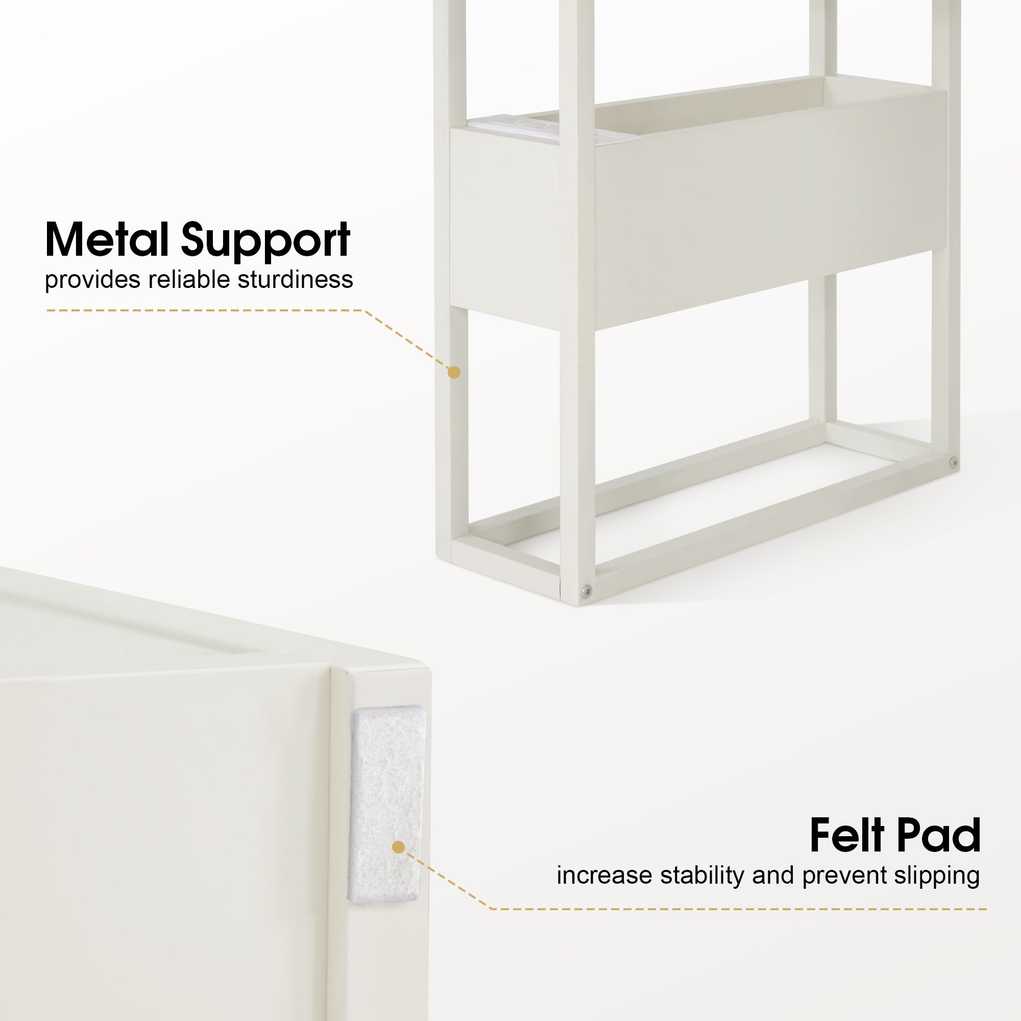 Cream White Nail Tech Desk with Built-In Storage, AC Outlets & USB Ports, Modern Manicure Equipment 2993