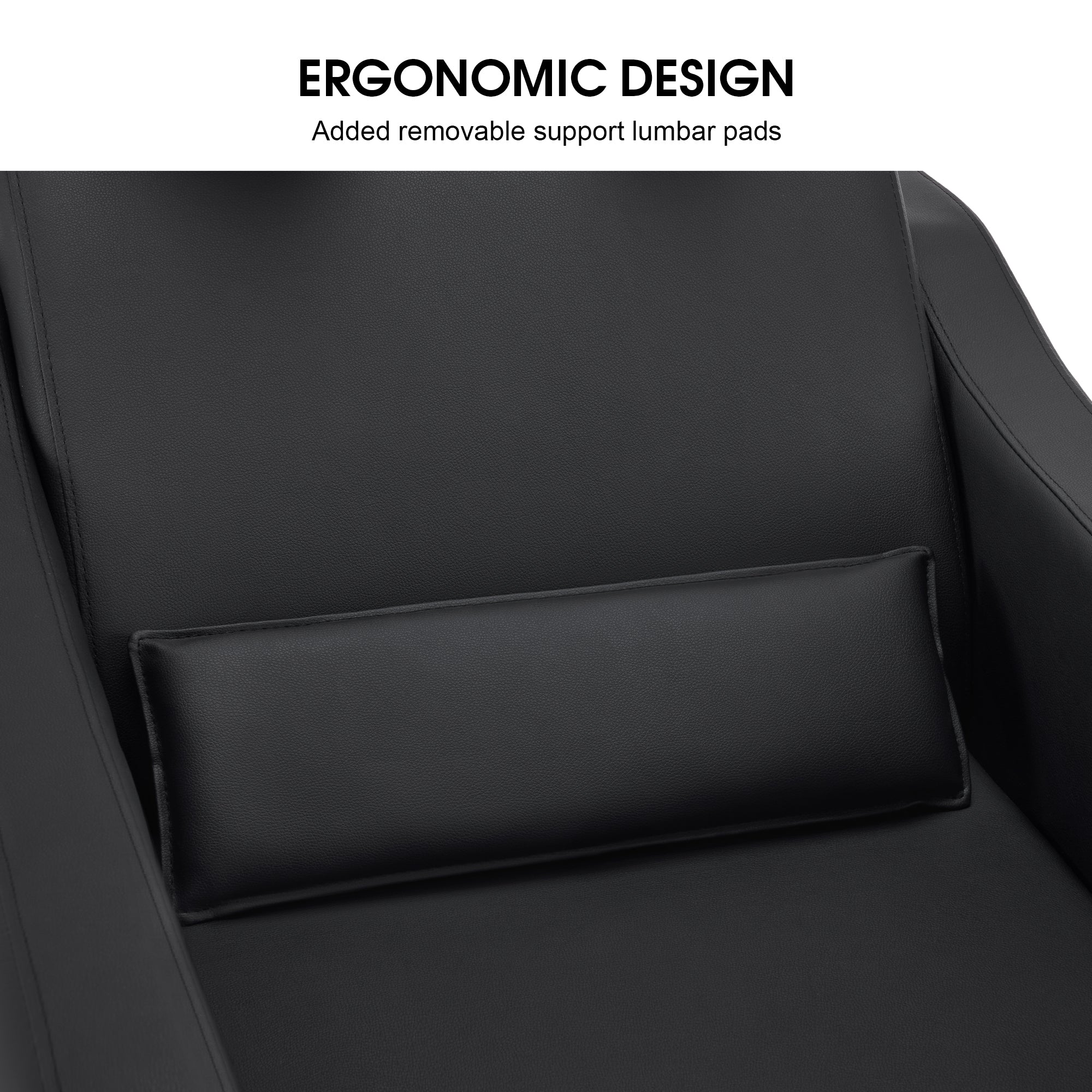 BarberPub Backwash Shampoo Station Chair, Ceramic Hair Wash Bowl for Salon 9364