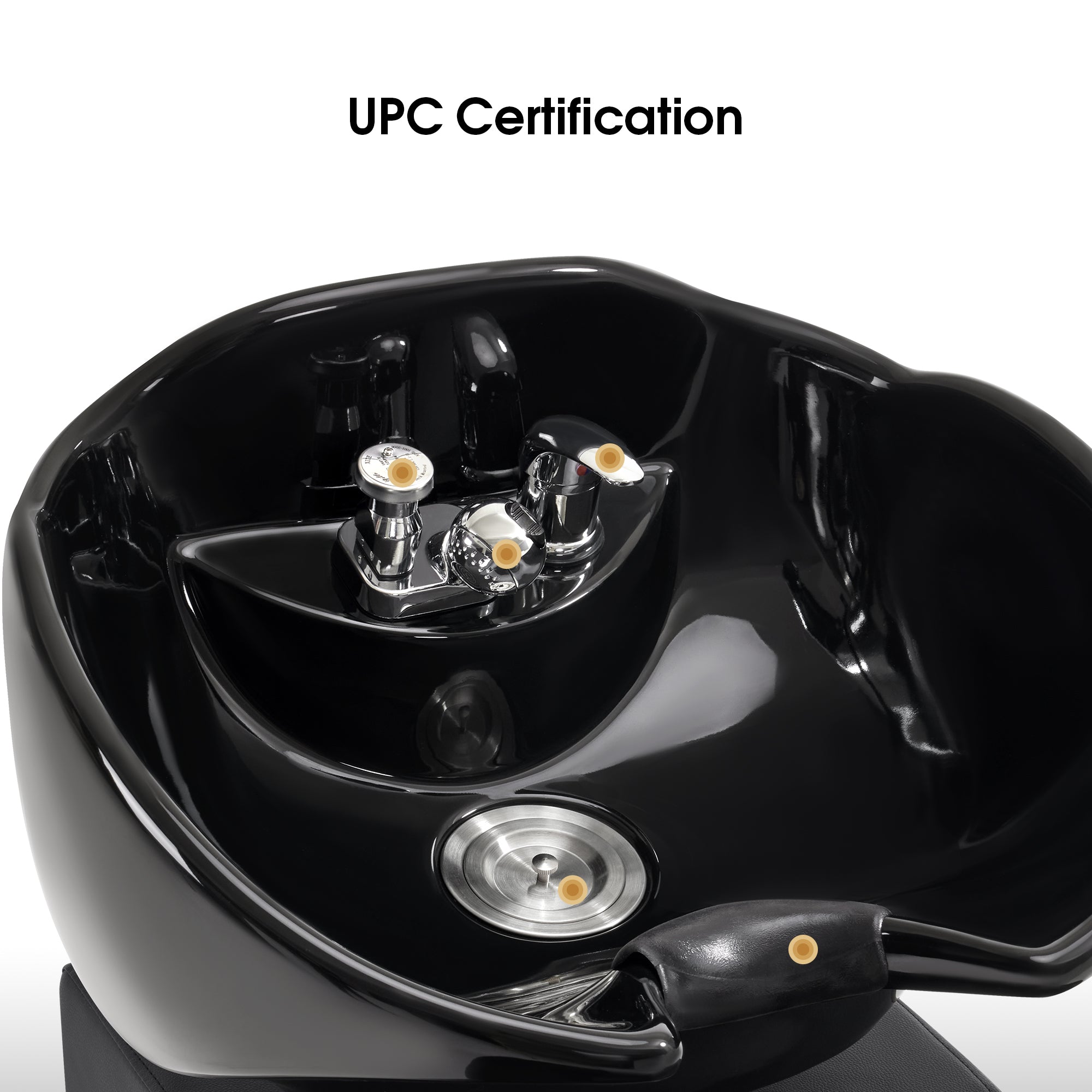 BarberPub Backwash Shampoo Station Chair, Ceramic Salon Shampoo Bowl 8615