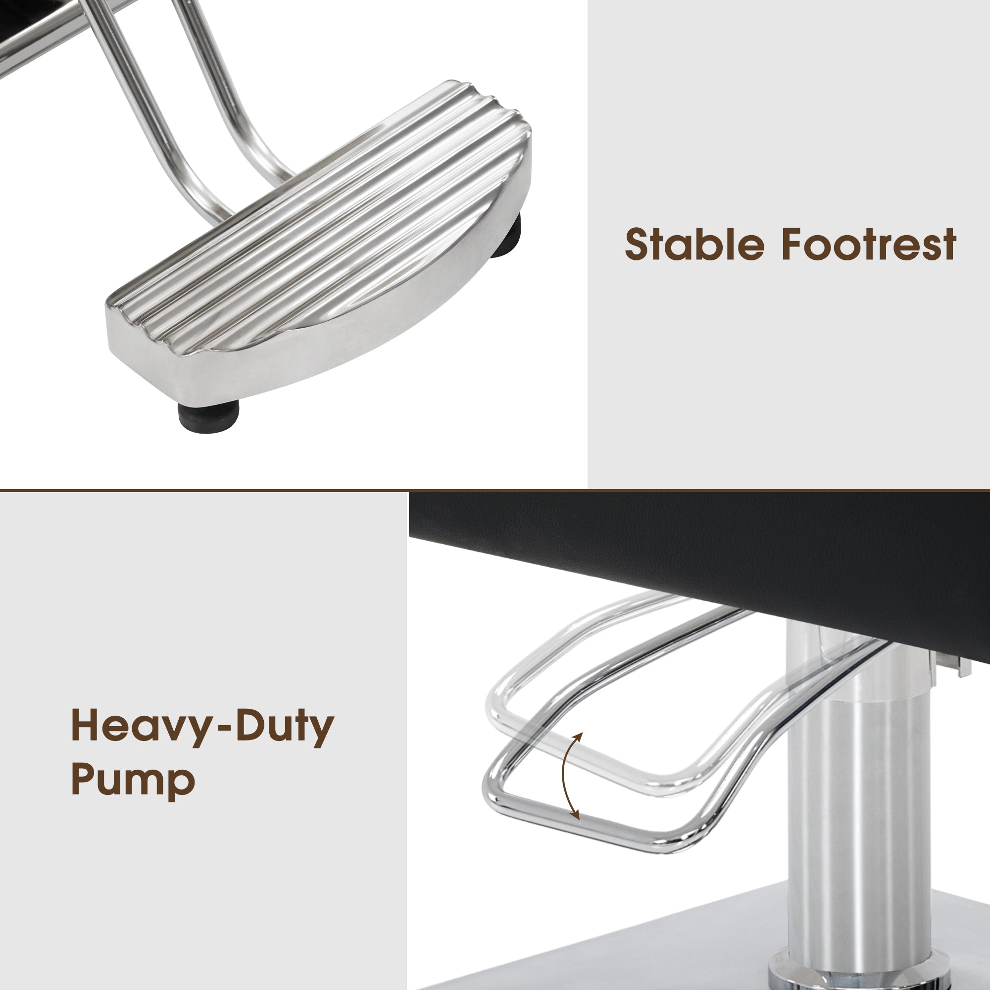 BarberPub Styling Salon Chair for Hair Stylist, Black Hydraulic Barber Chair 3805