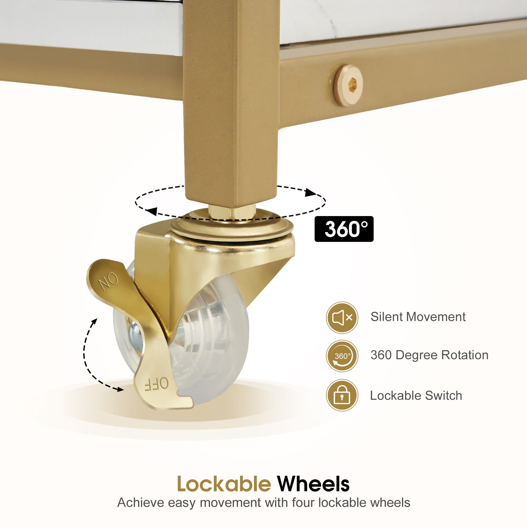 Hair Salon Styling Trolley with Tool Holders, Salon Storage Utility Cart with Lockable Wheels 2476