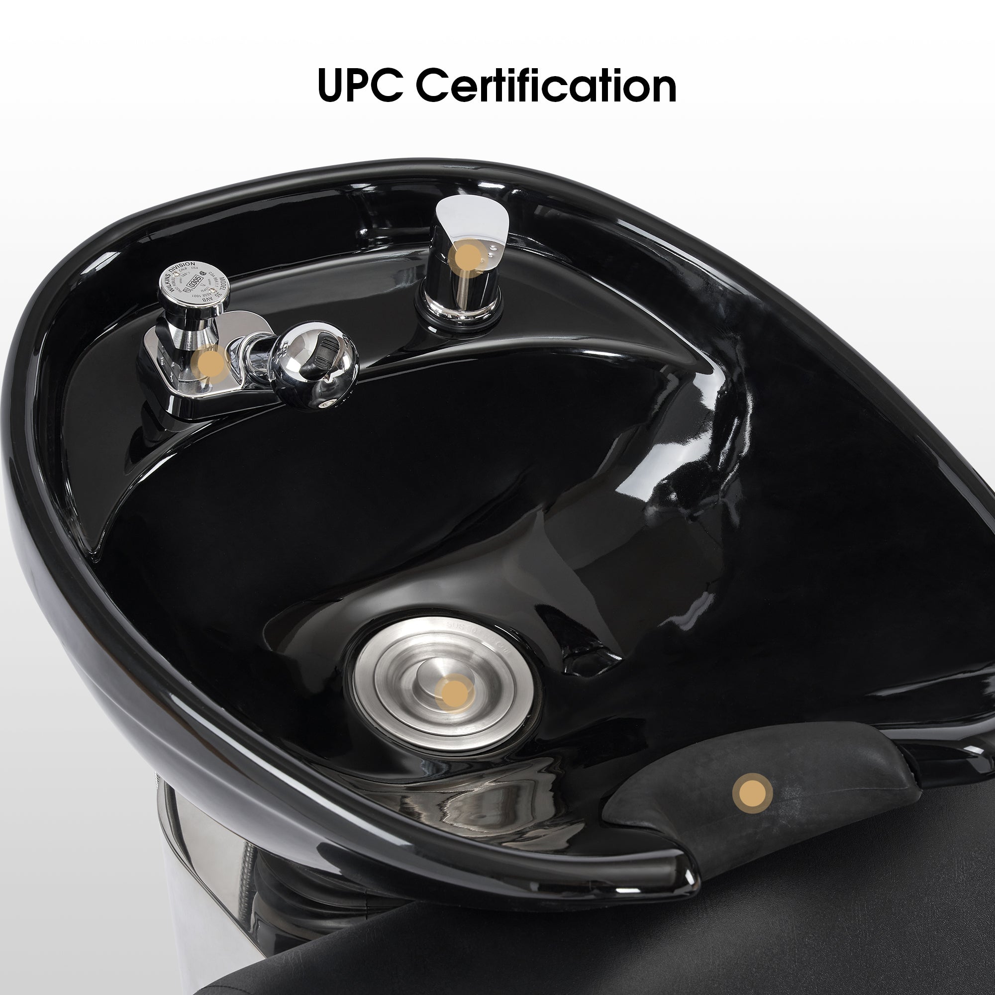 BarberPub Ceramic Bowl Backwash Shampoo Chair, Hair Washing Salon Station 9102