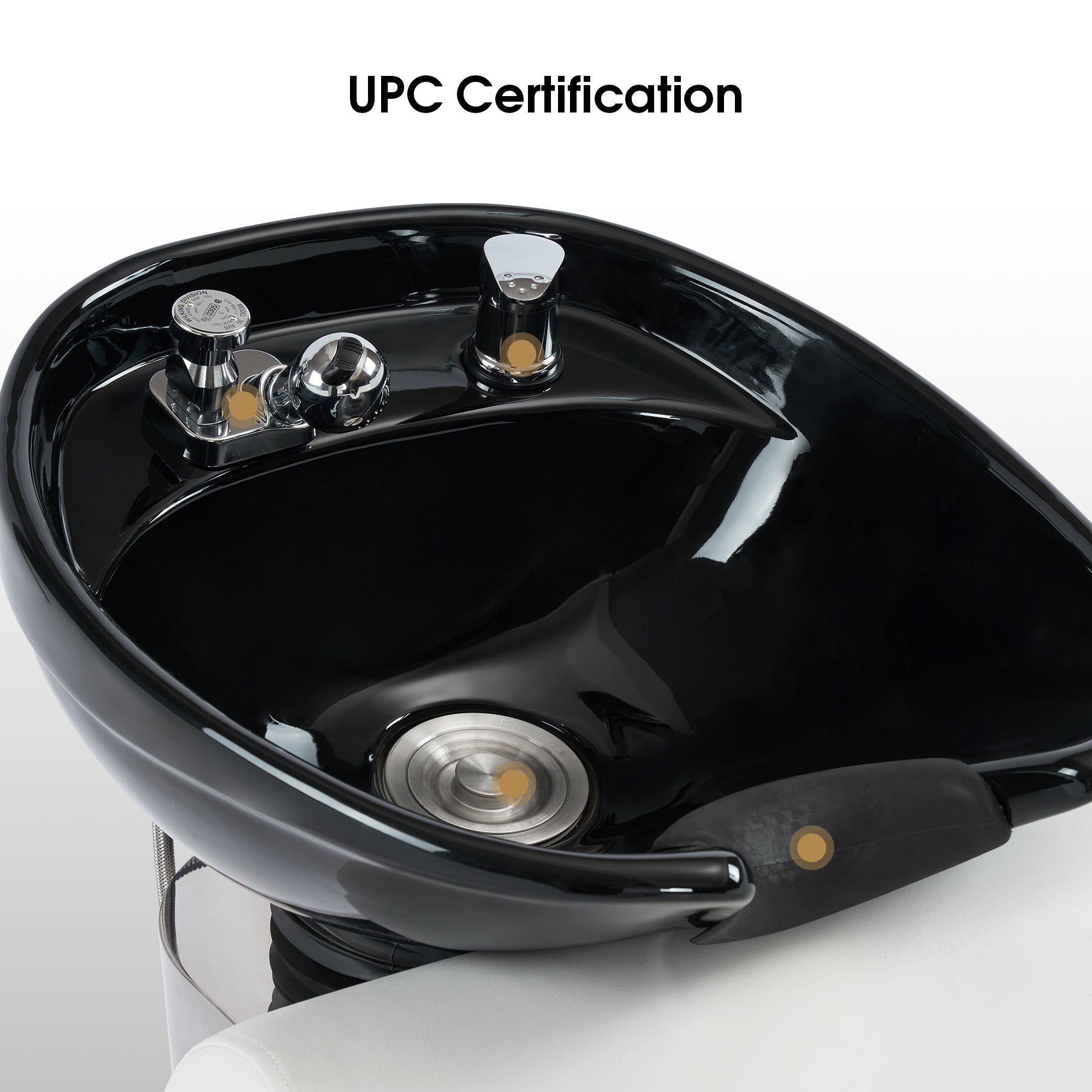 BarberPub Ceramic Bowl Backwash Shampoo Chair, Hair Washing Salon Station 9102