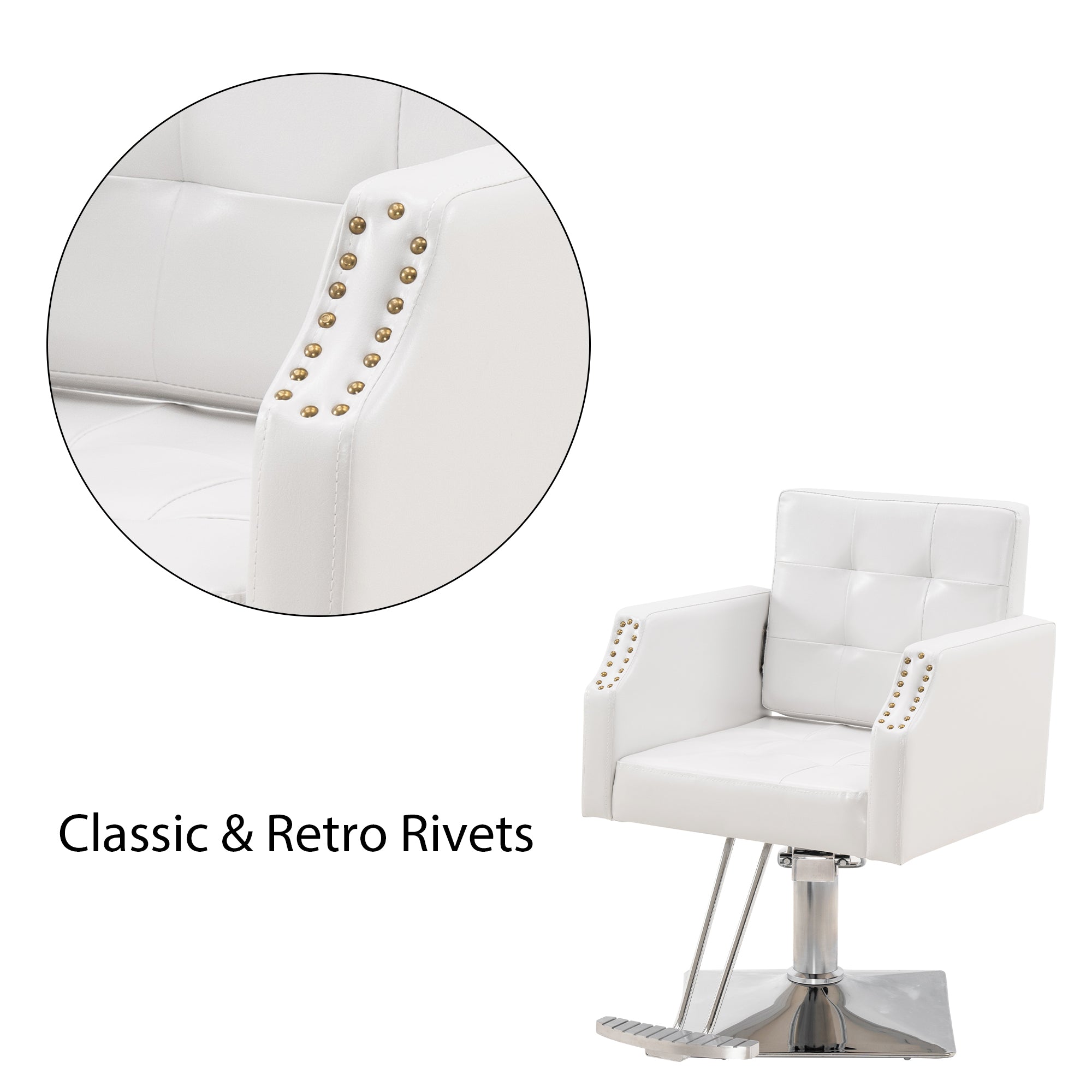 BarberPub Classic Salon Chair for Hair Stylist, Home Salon Spa Equipment 8818