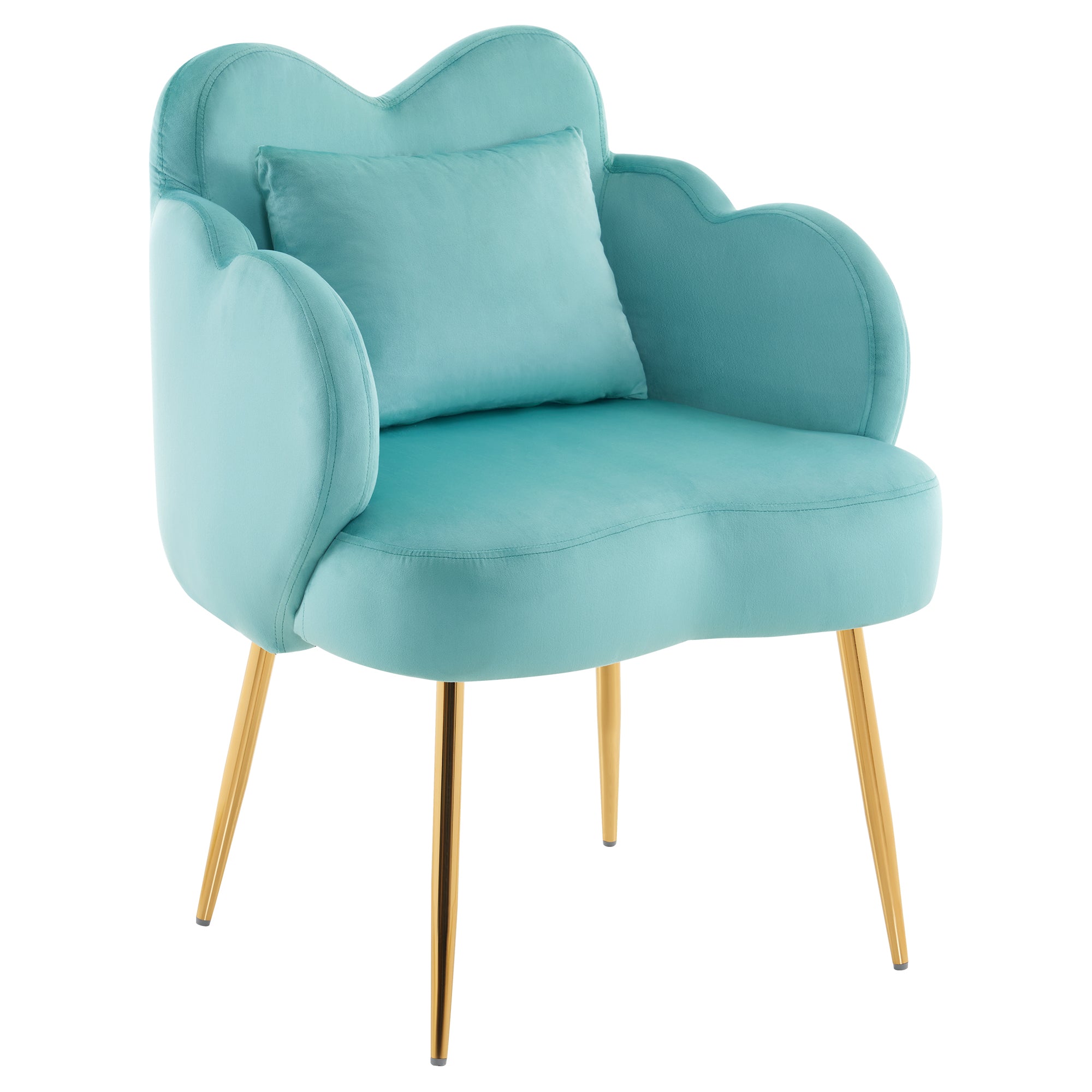 Manicure Tech Chair for Manicurist with Backrest, Modern Living Room Chair with Velvet 3522