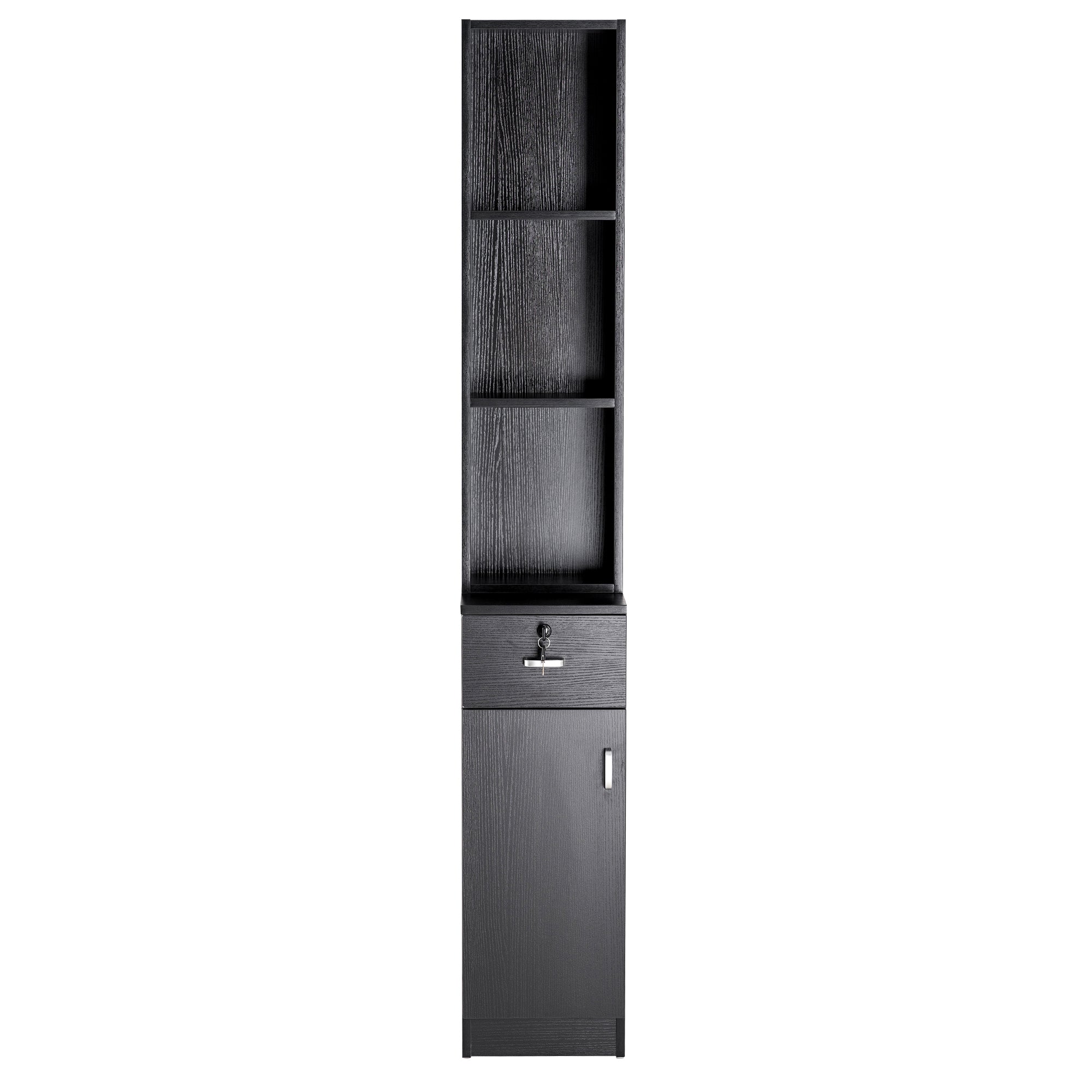 Hair Salon Wall Mount Station with Lockable Drawer and Cabinet, Barber Styling Equipment 3036-1