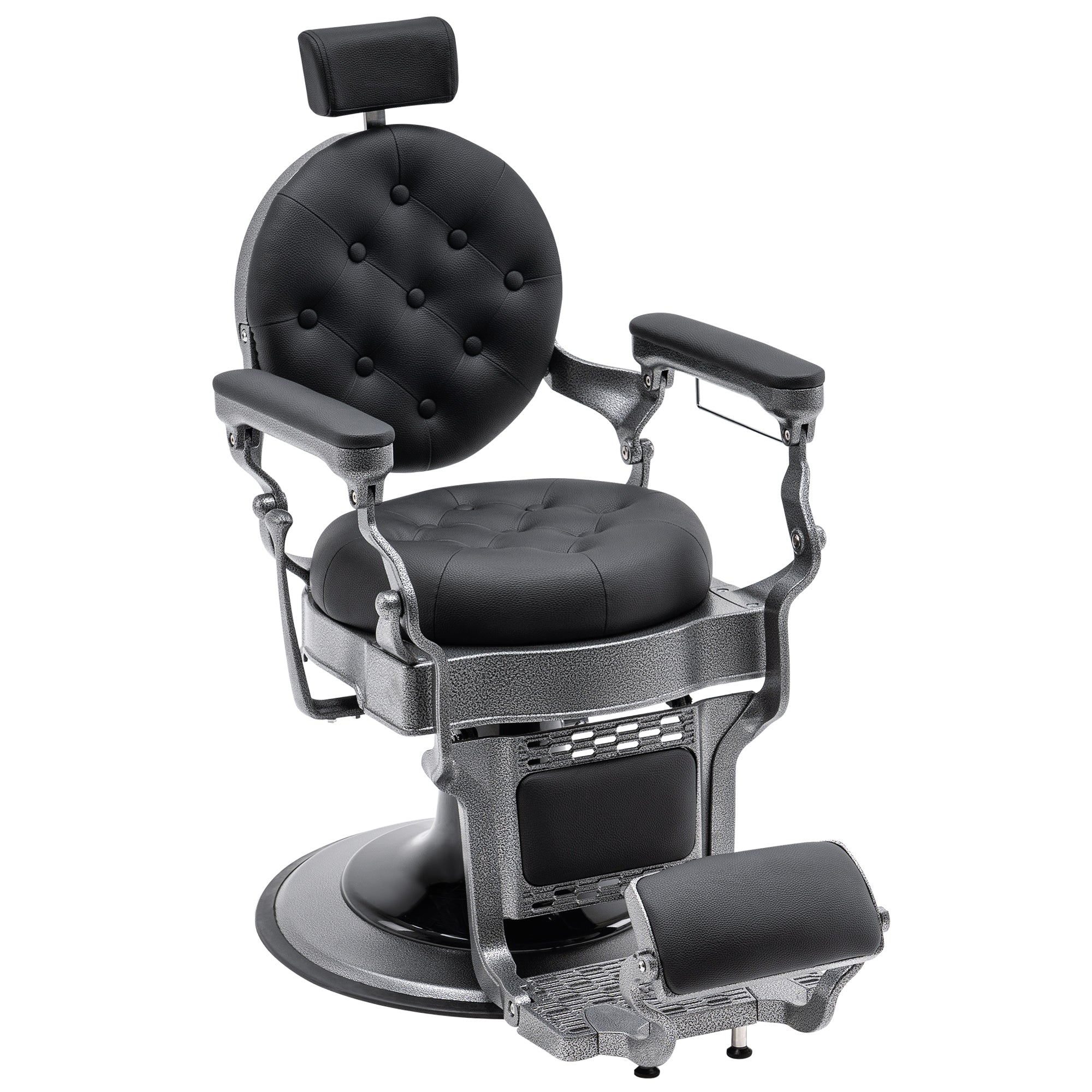 BarberPub Vintage Barber Chair, Heavy Duty Metal Frame Reclining All Purpose Chair 2947