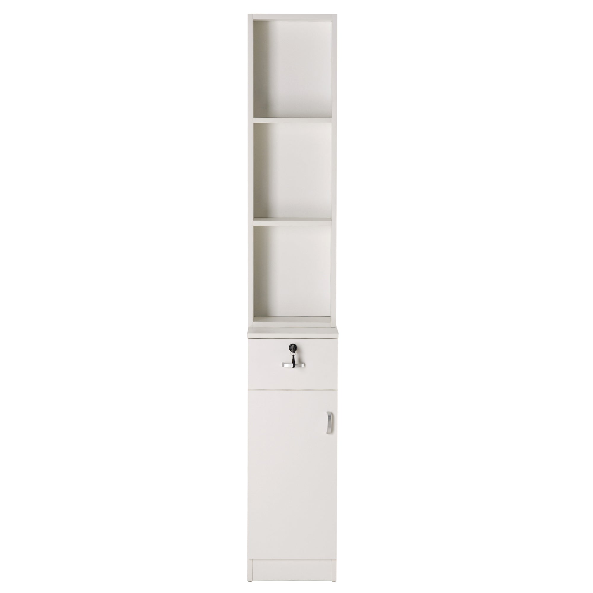 Hair Salon Wall Mount Station with Lockable Drawer and Cabinet, Barber Styling Equipment 3036-1
