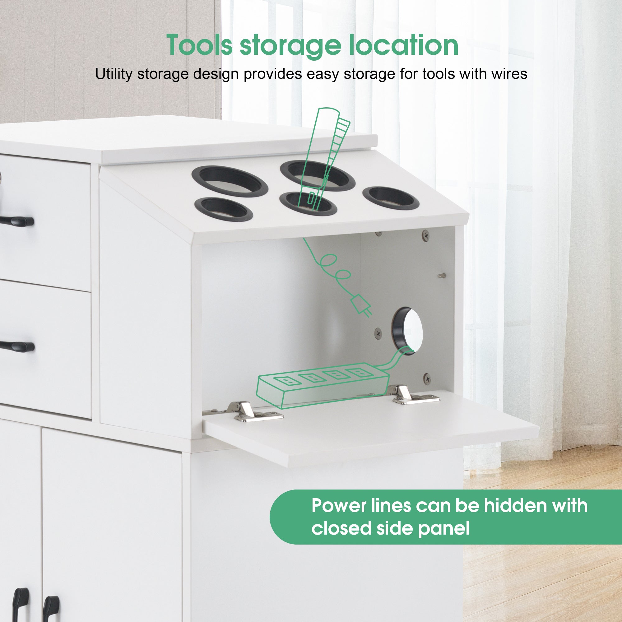 BarberPub Barber Locking Storage Station Beauty Salon Cabinet for Hair Stylist 2005