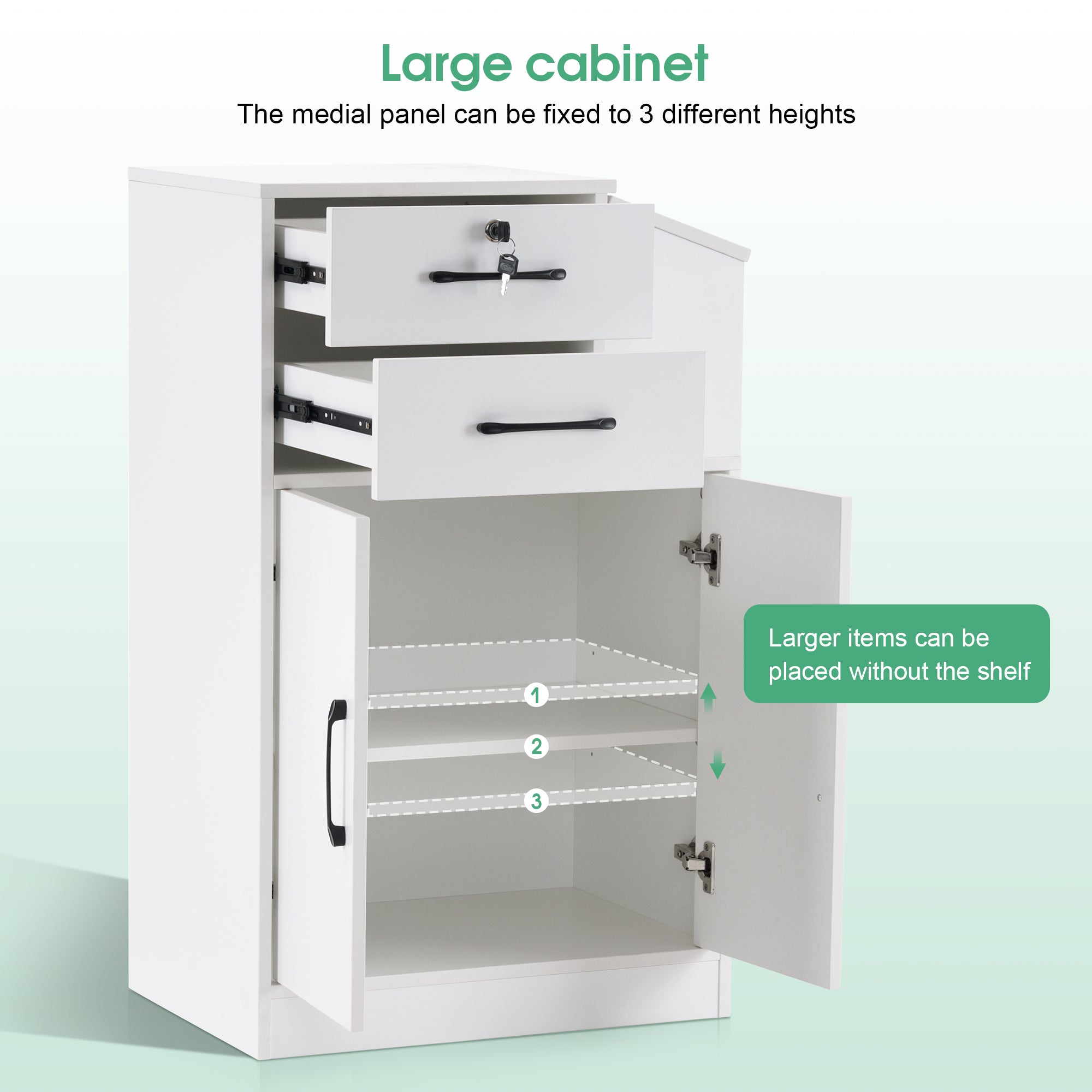 BarberPub Barber Locking Storage Station Beauty Salon Cabinet for Hair Stylist 2005
