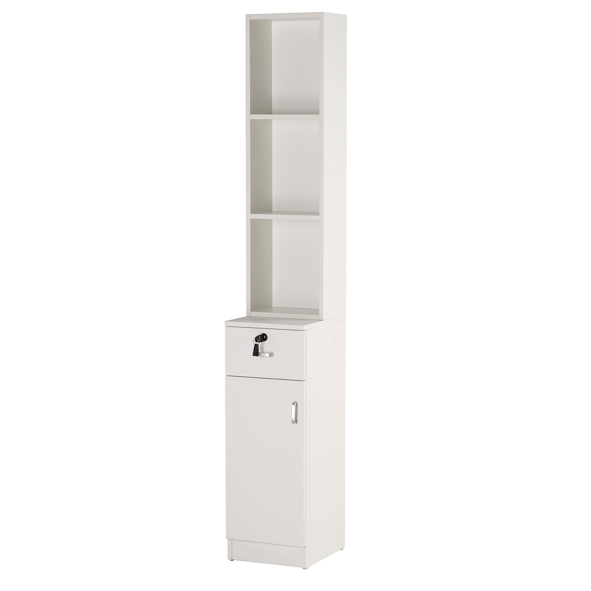 Hair Salon Wall Mount Station with Lockable Drawer and Cabinet, Barber Styling Equipment 3036-1