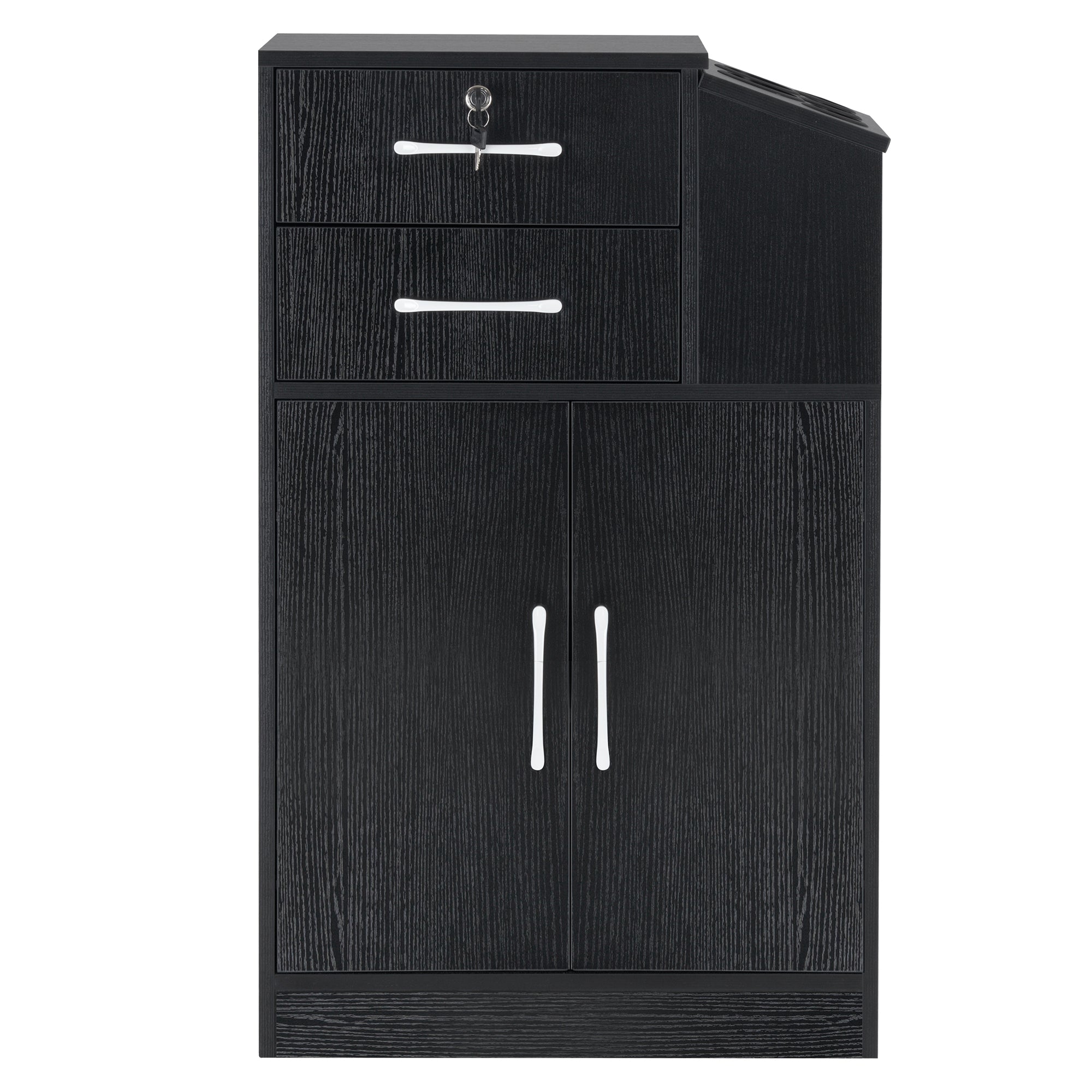 BarberPub Barber Locking Storage Station Beauty Salon Cabinet for Hair Stylist 2005
