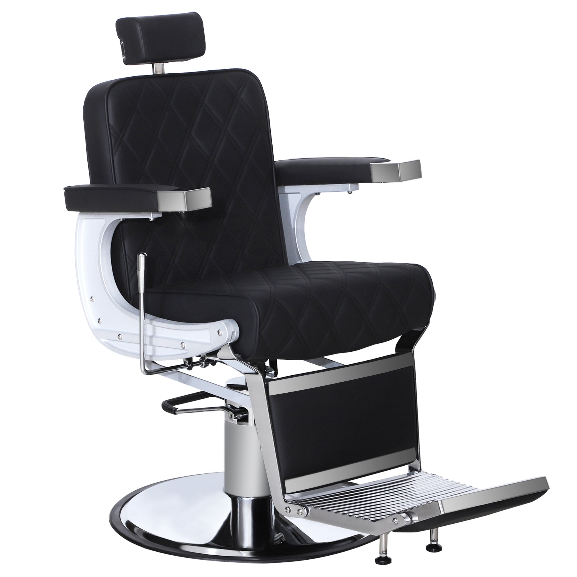BarberPub Barber Chair for Hair Stylist, Reclining Barbershop Salon Chair 3825