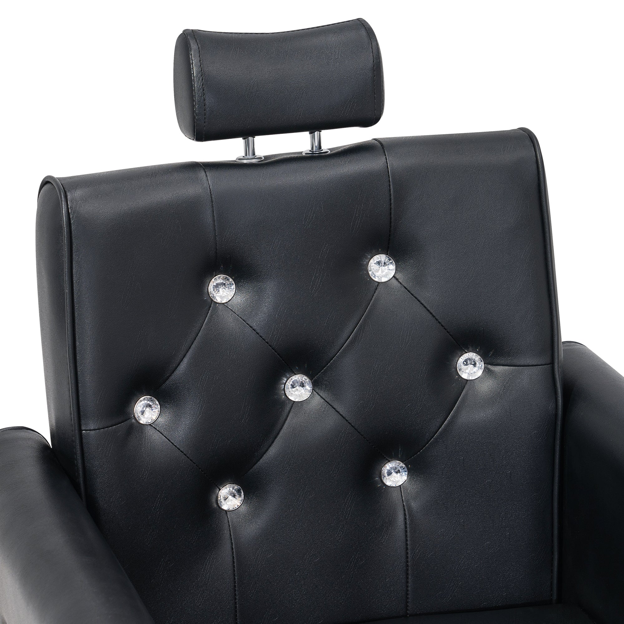 BarberPub Reclining Barber Chair, Removable Headrest Salon Chair for Hair Stylist 3123