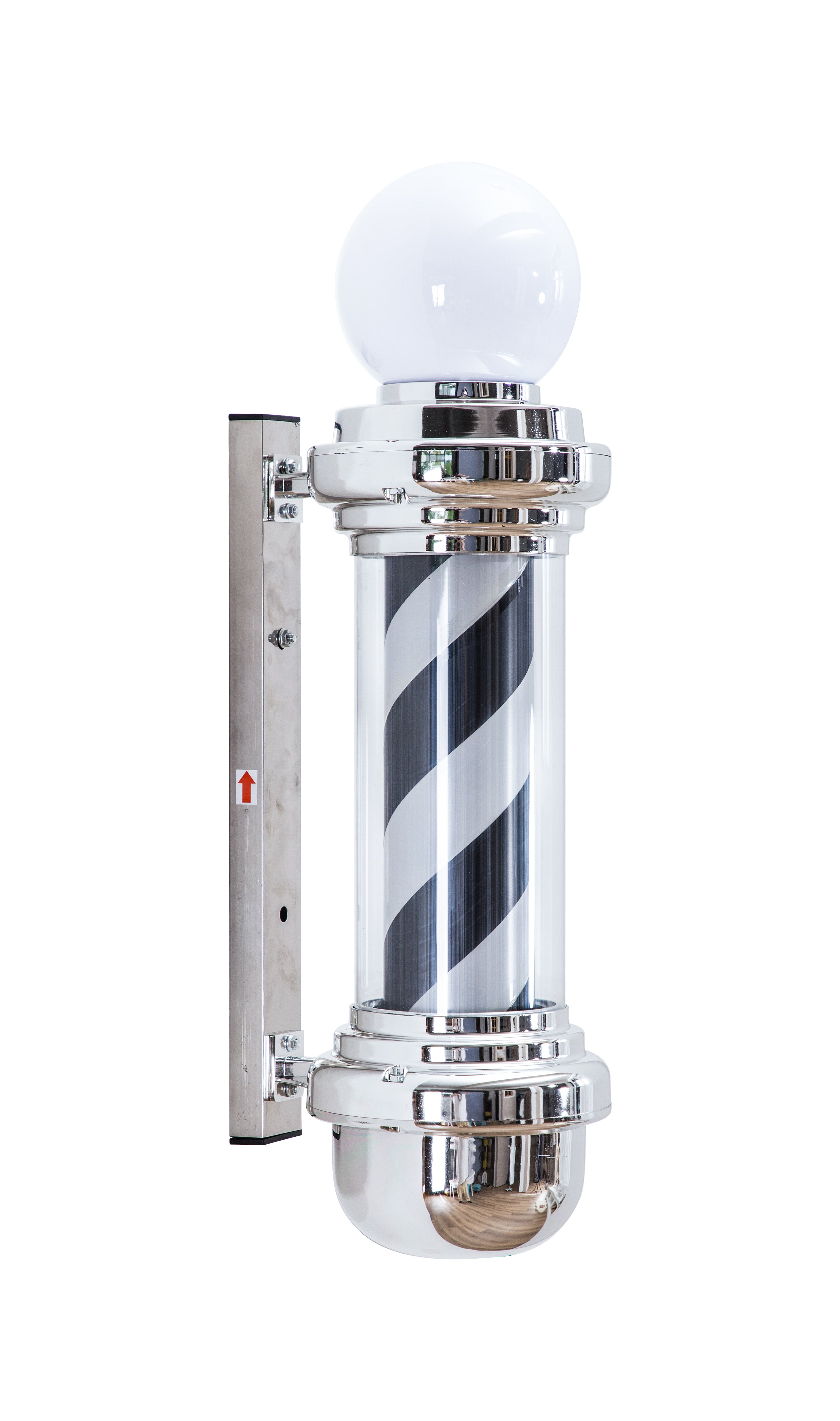 Barber Pole with LED Light for Hairdressing, Salon Shop Open Sign, Salon Spa Stripes Rotating Lamp L018